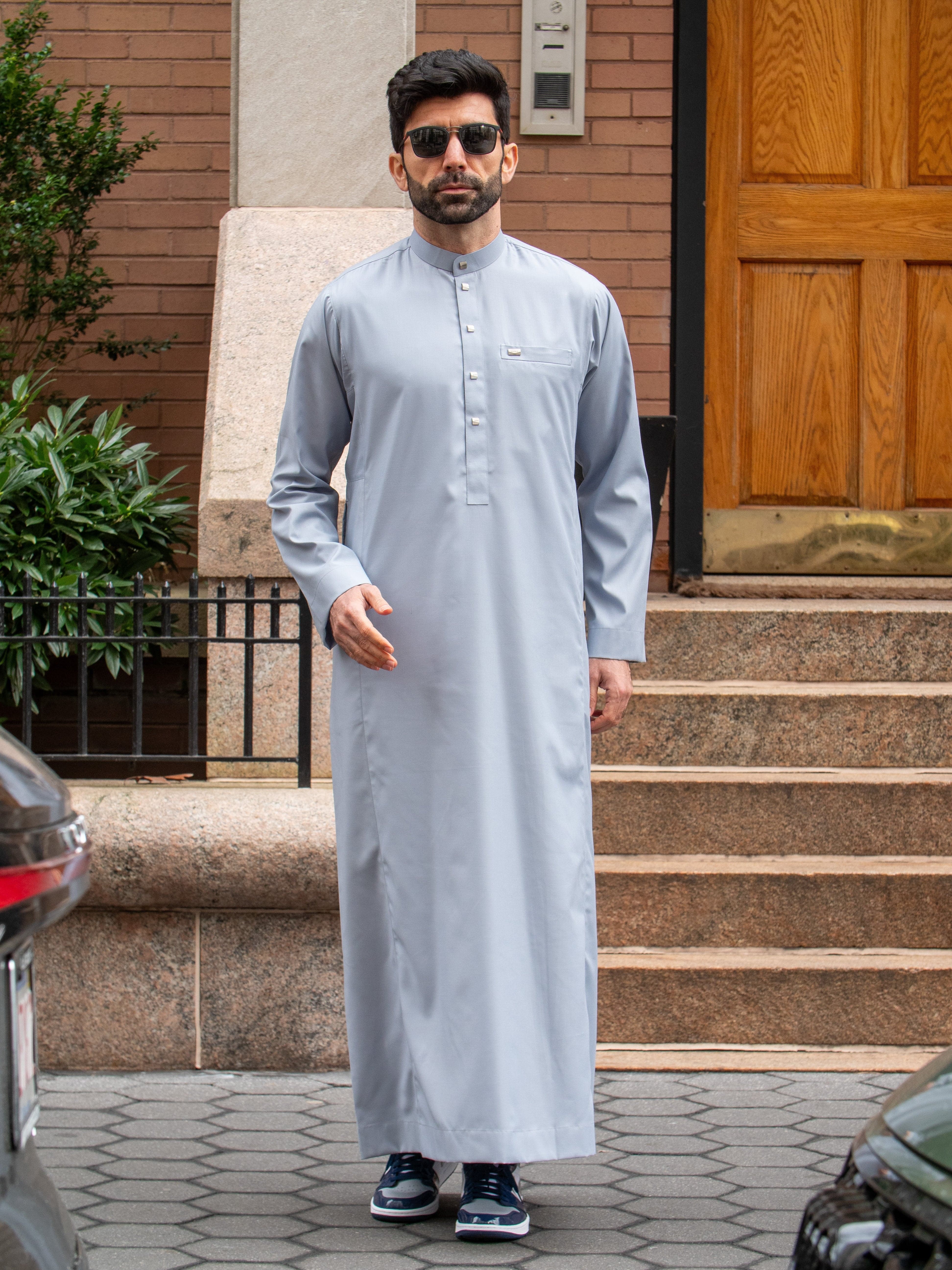 Burdaclothing Adult Thobe 110C Gray ( Father & Son)