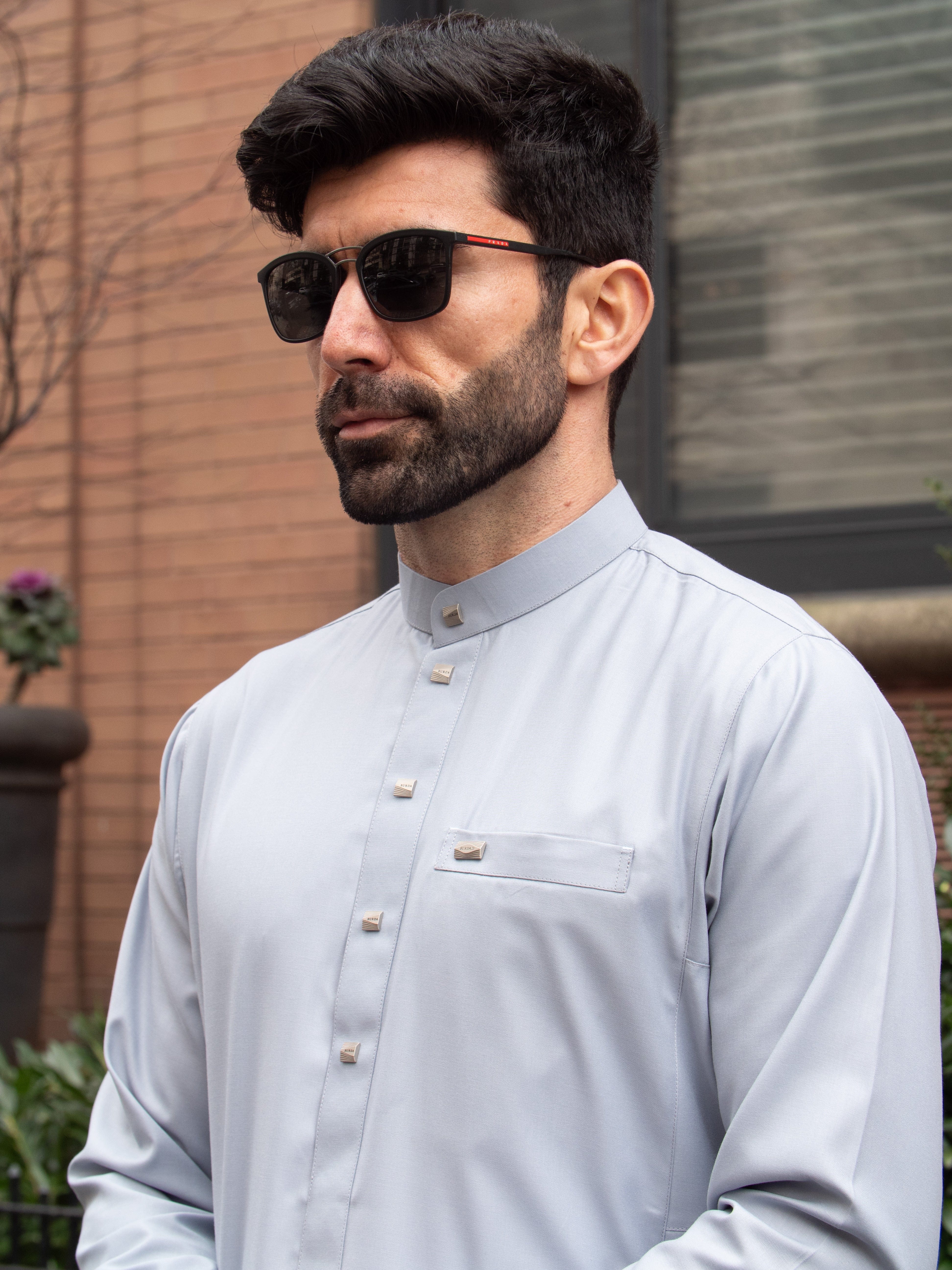 Burdaclothing Adult Thobe 110C Gray ( Father & Son)