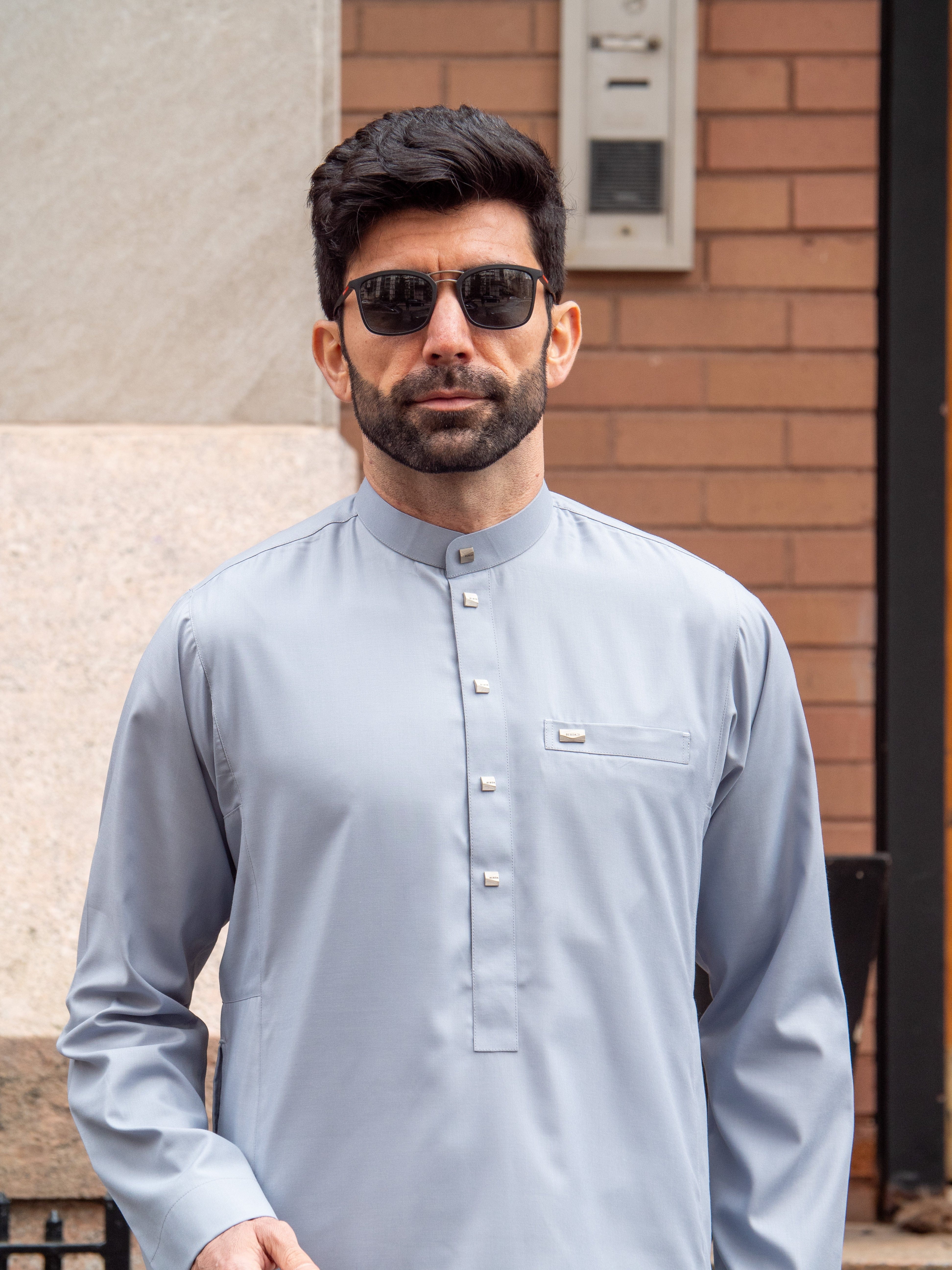 Burdaclothing Adult Thobe 110C Gray ( Father & Son)