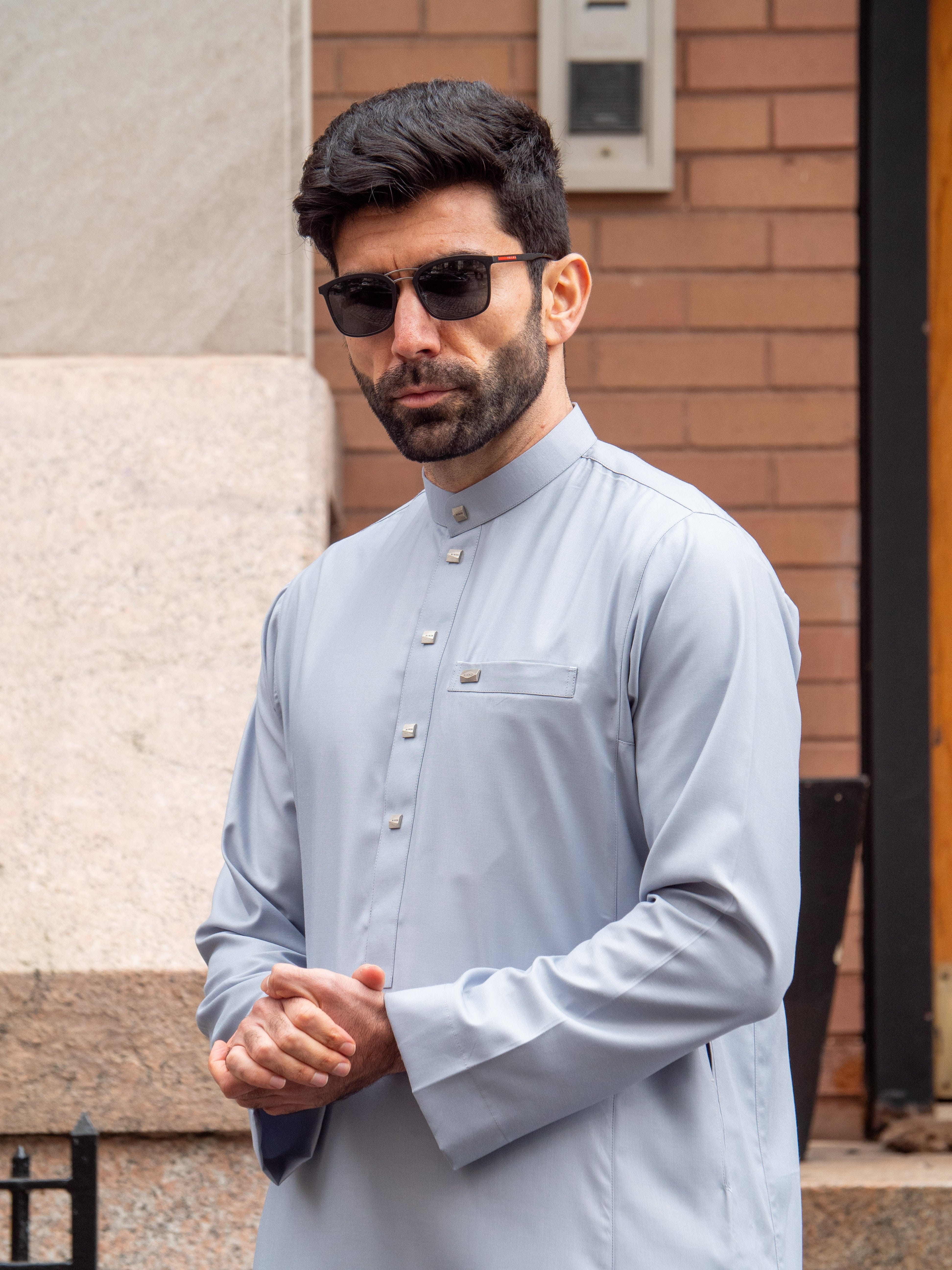 Burdaclothing Adult Thobe 110C Gray ( Father & Son)