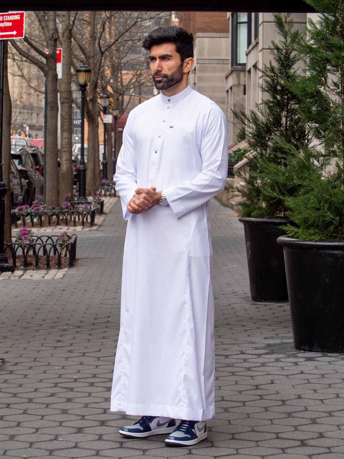 Burdaclothing Adult Thobe 110D/E White (Father & Son)