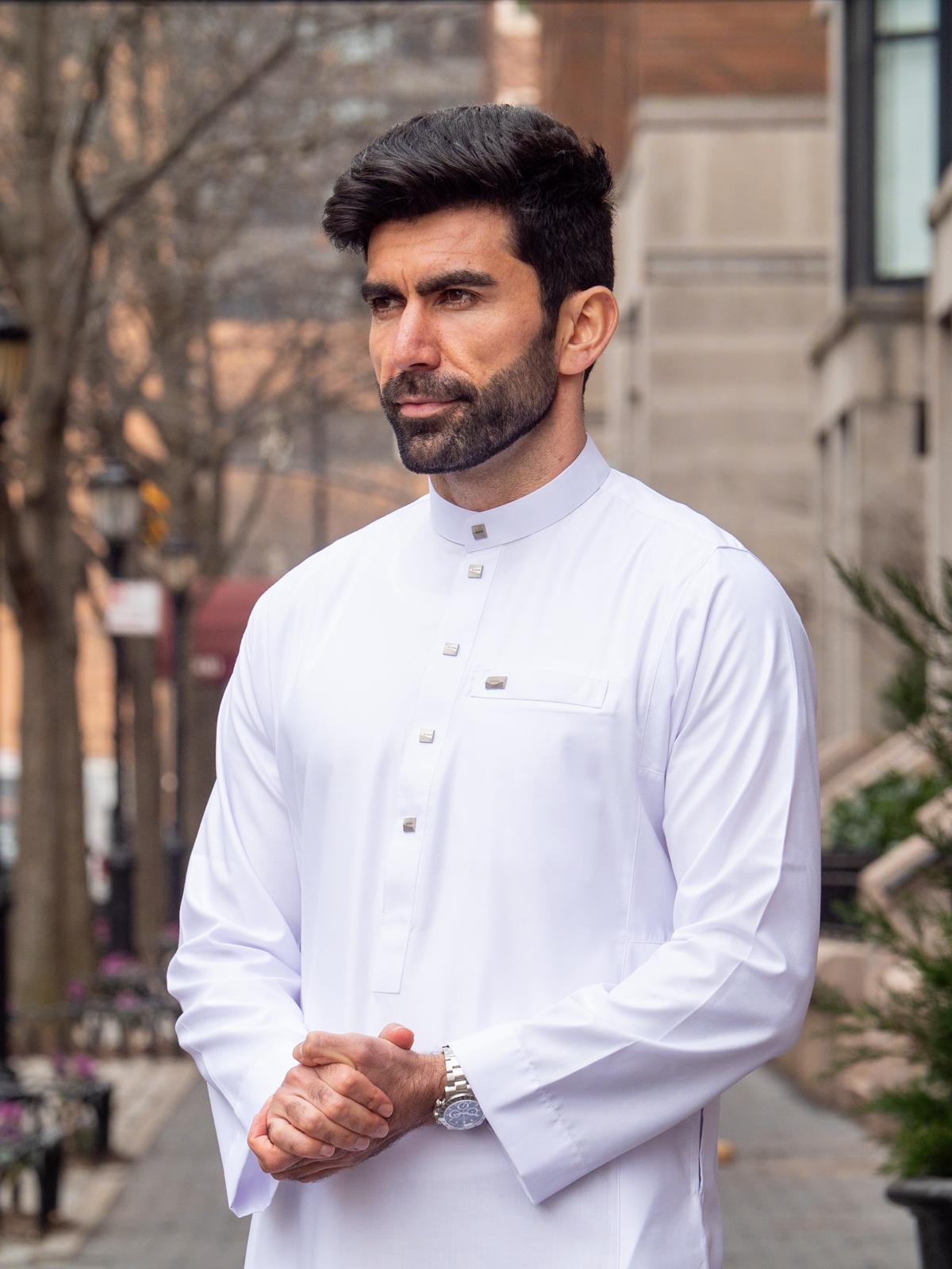 Burdaclothing Adult Thobe 110D/E White (Father & Son)