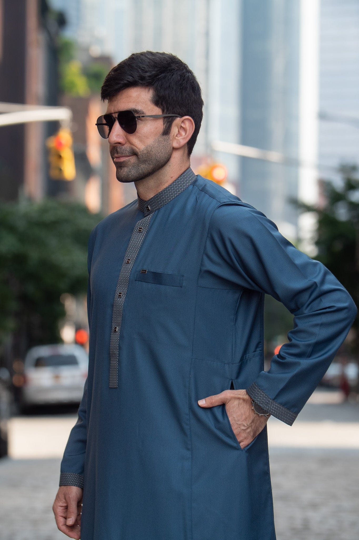 Burdaclothing Adult Thobe 500 BLUE ( FATHER & SON)