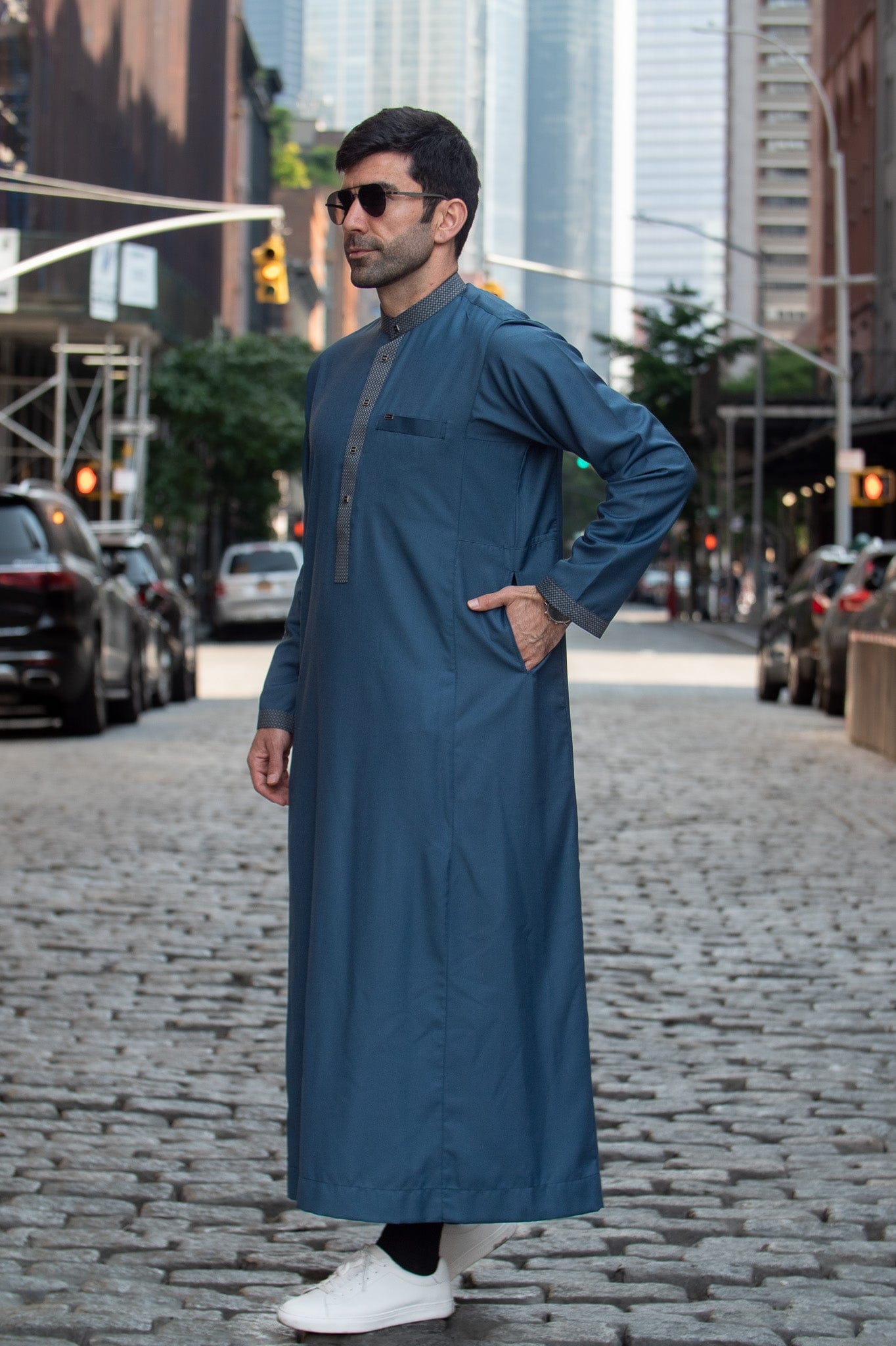 Burdaclothing Adult Thobe 500 BLUE ( FATHER & SON)