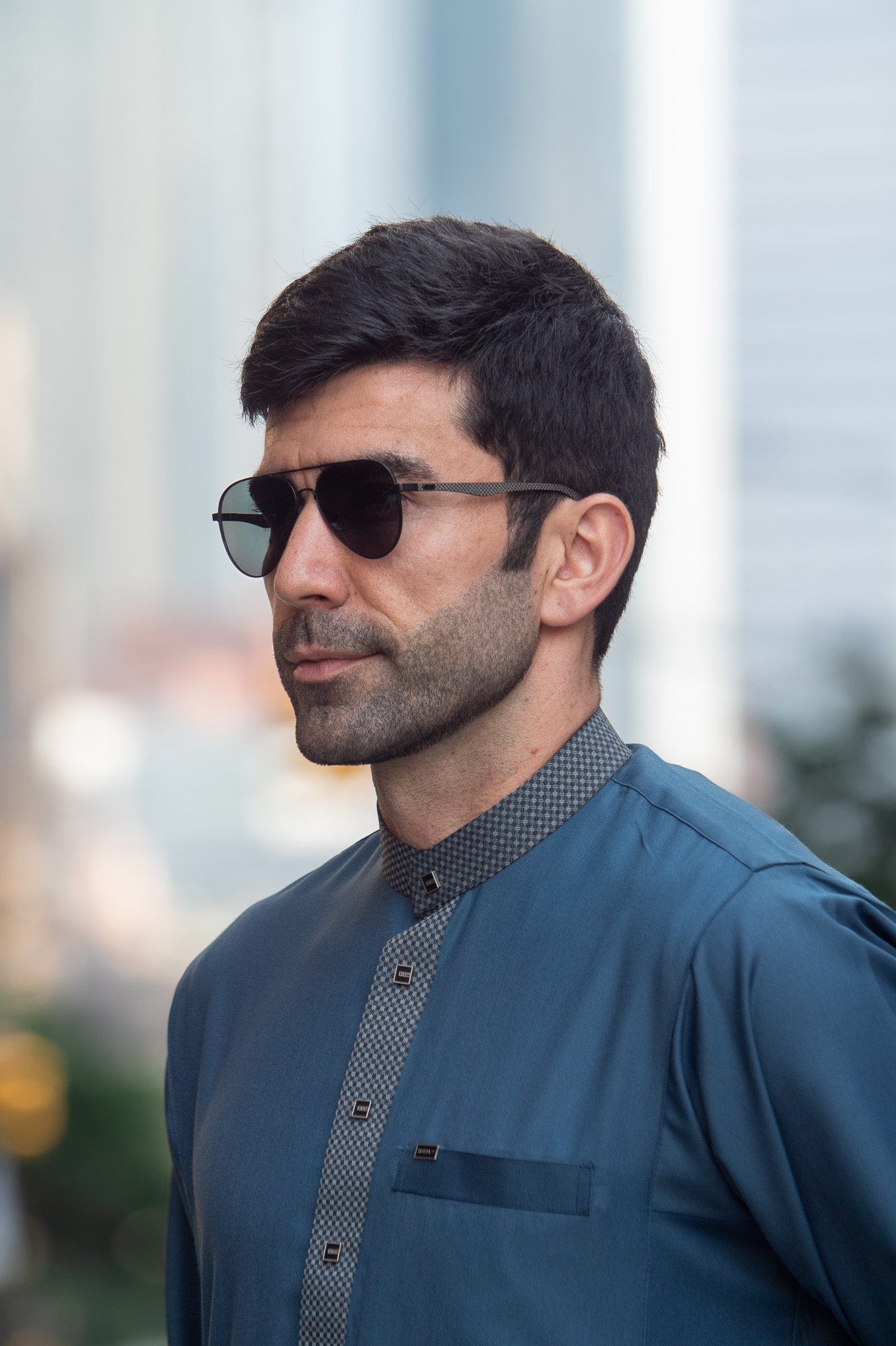 Burdaclothing Adult Thobe 500 BLUE ( FATHER & SON)