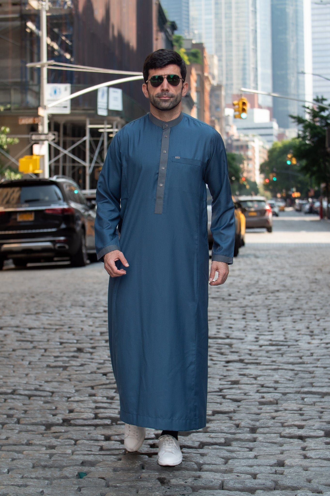 Burdaclothing Adult Thobe 500 BLUE ( FATHER & SON)