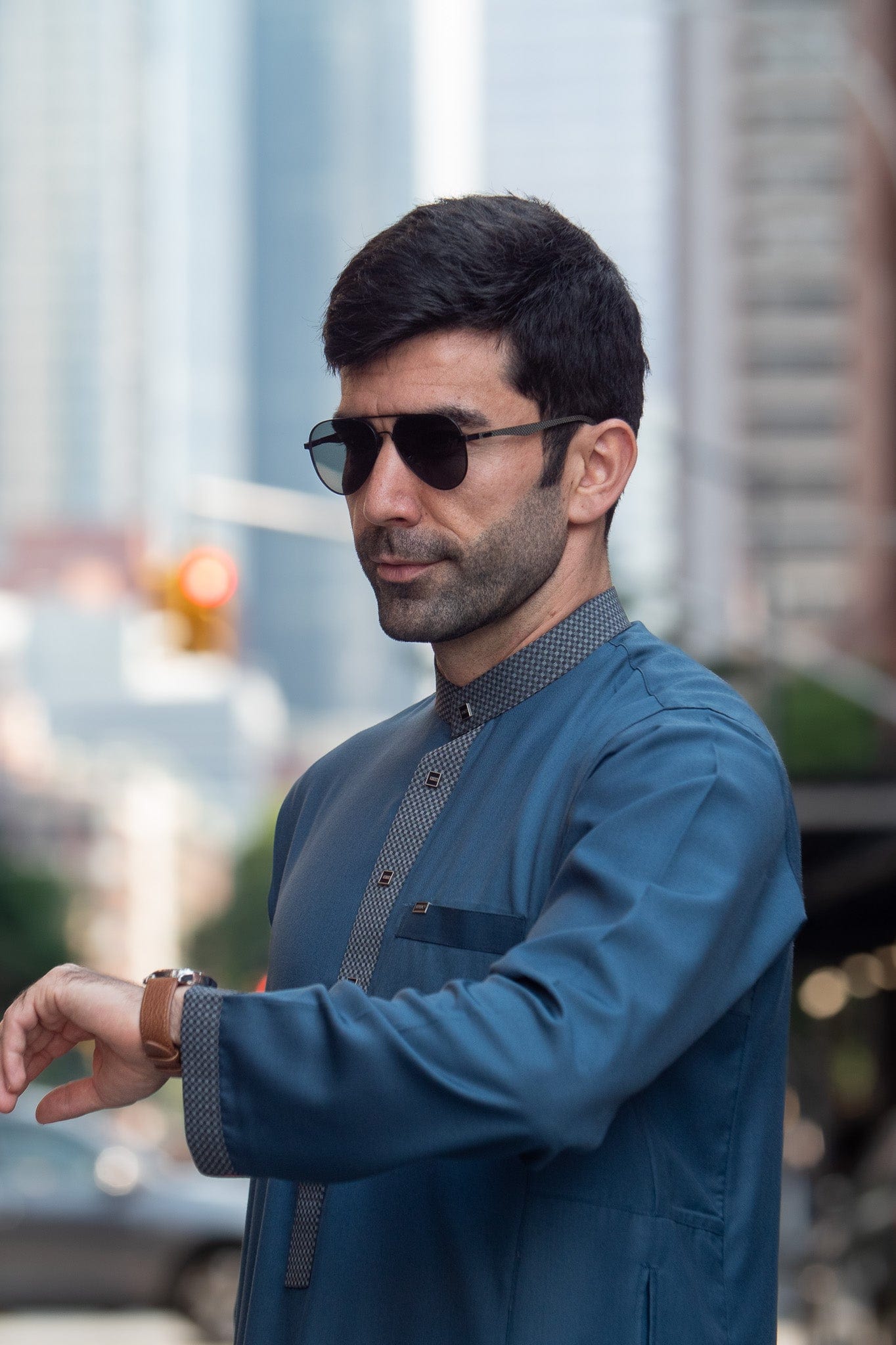 Burdaclothing Adult Thobe 500 BLUE ( FATHER & SON)