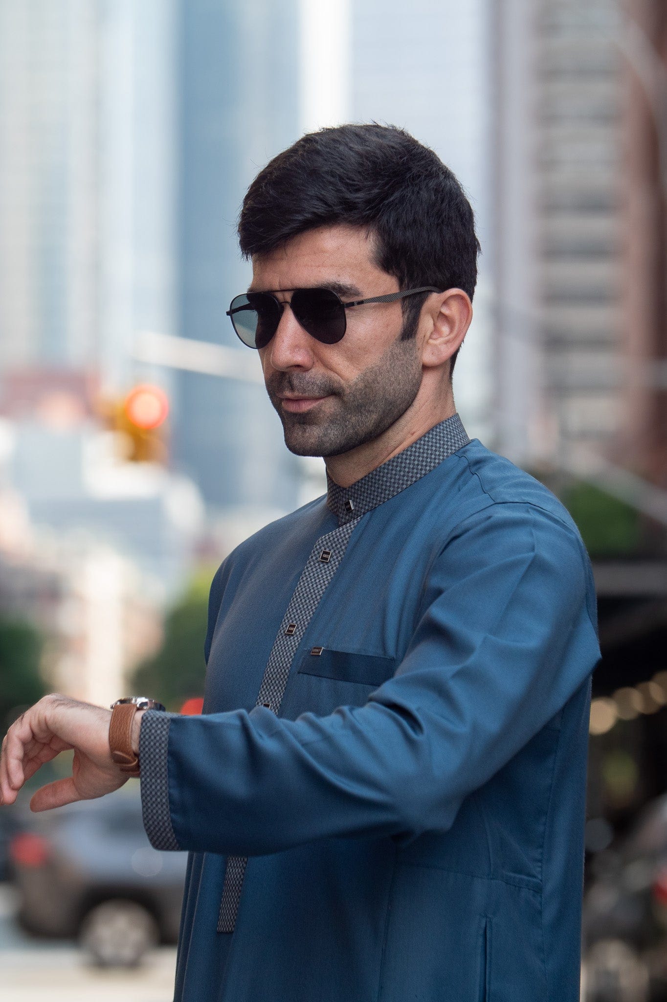 Burdaclothing Adult Thobe 500 BLUE ( FATHER & SON)