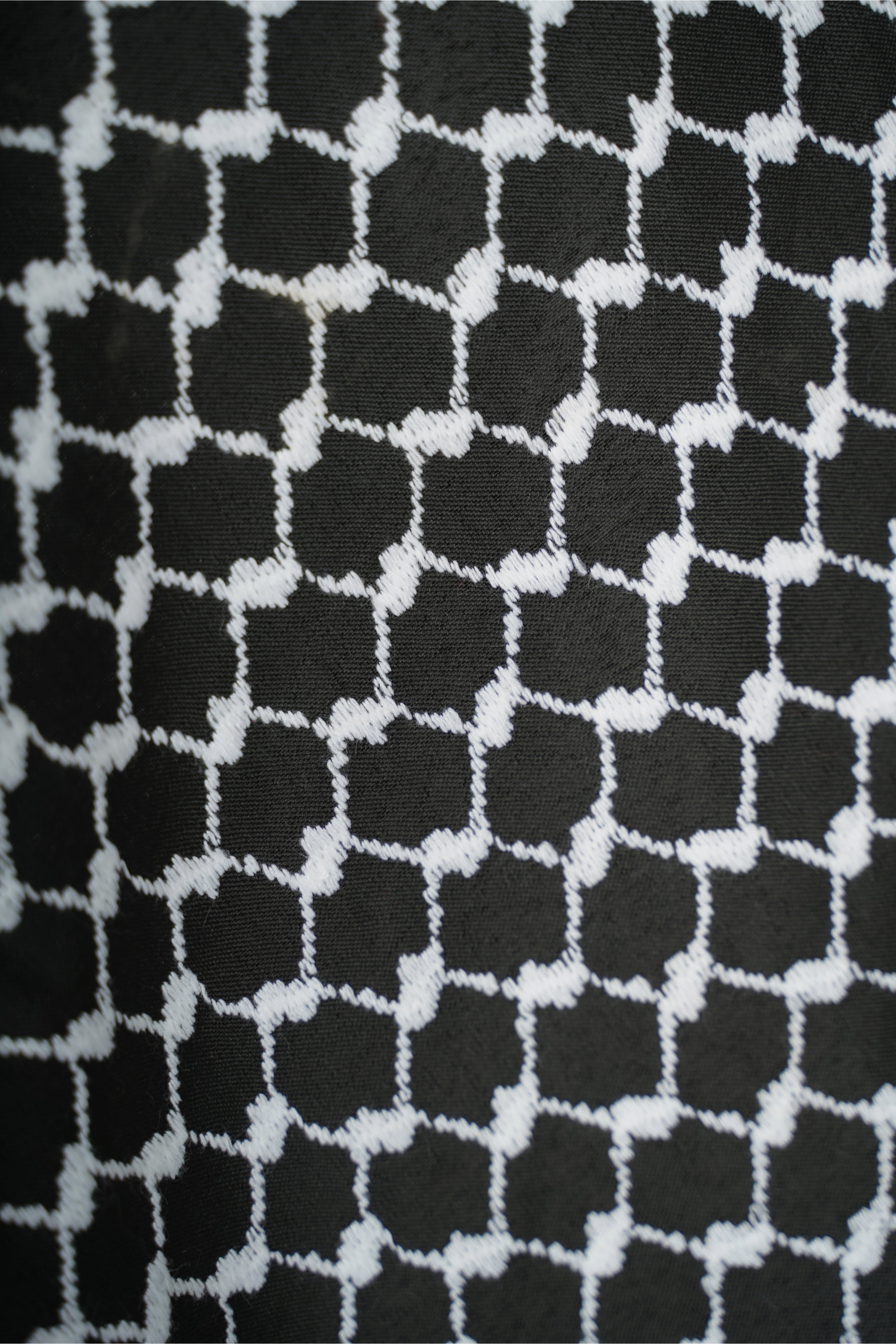 Black and White Nablus Kufiya by Burdaclothing