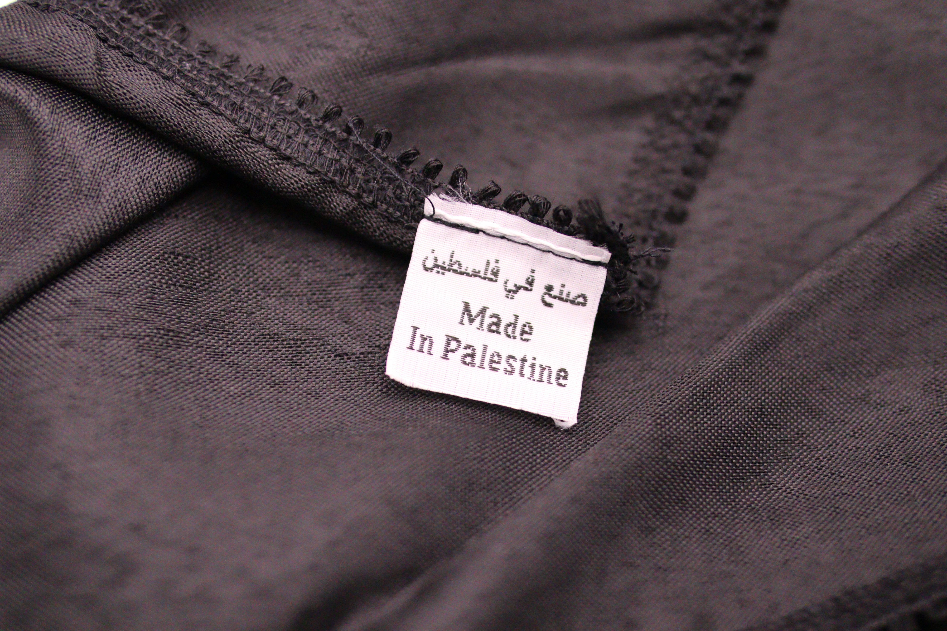 Black Nablus Kufiya by Burdaclothing