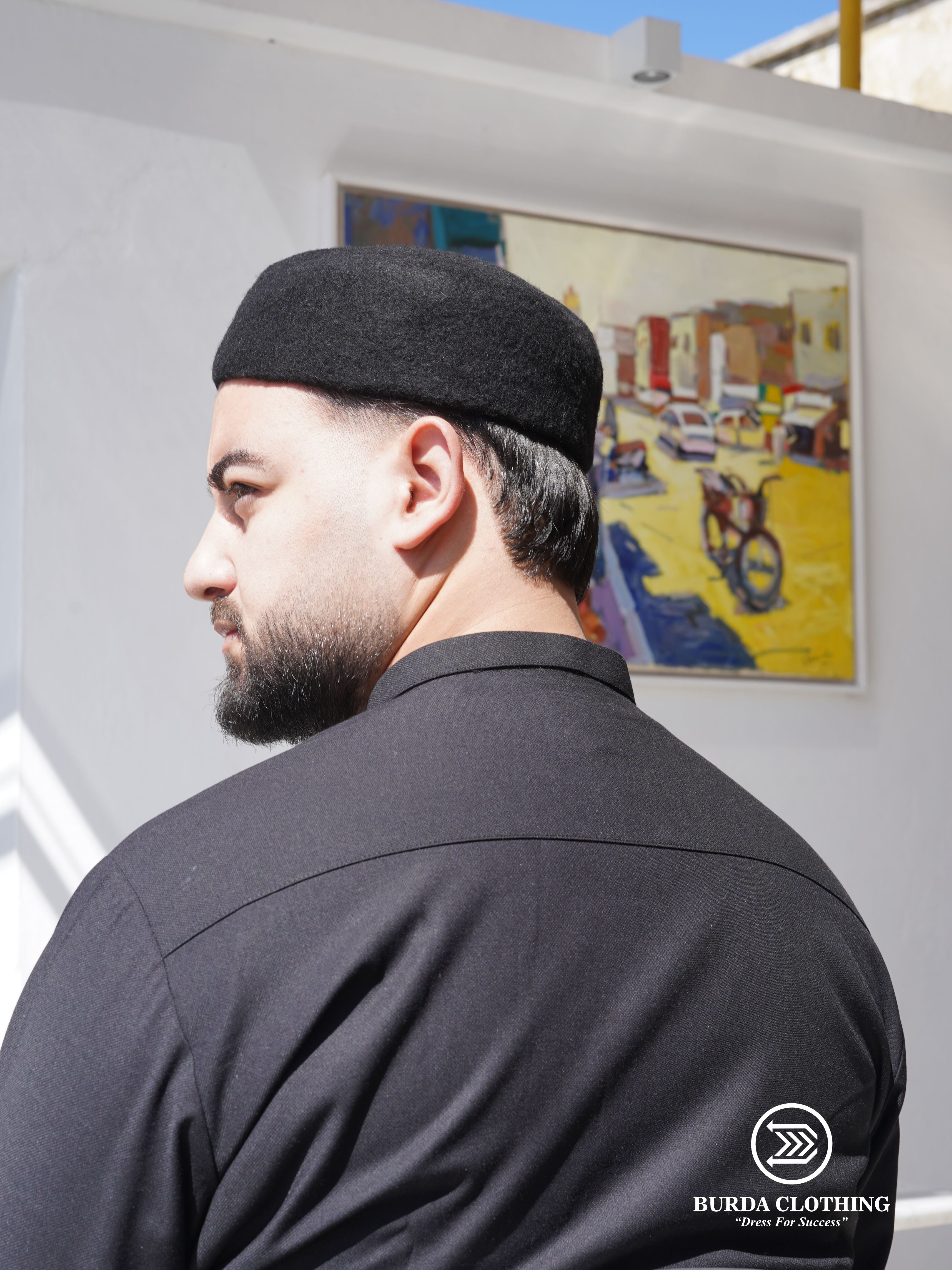 Chechia Hat- Black by Burdaclothing