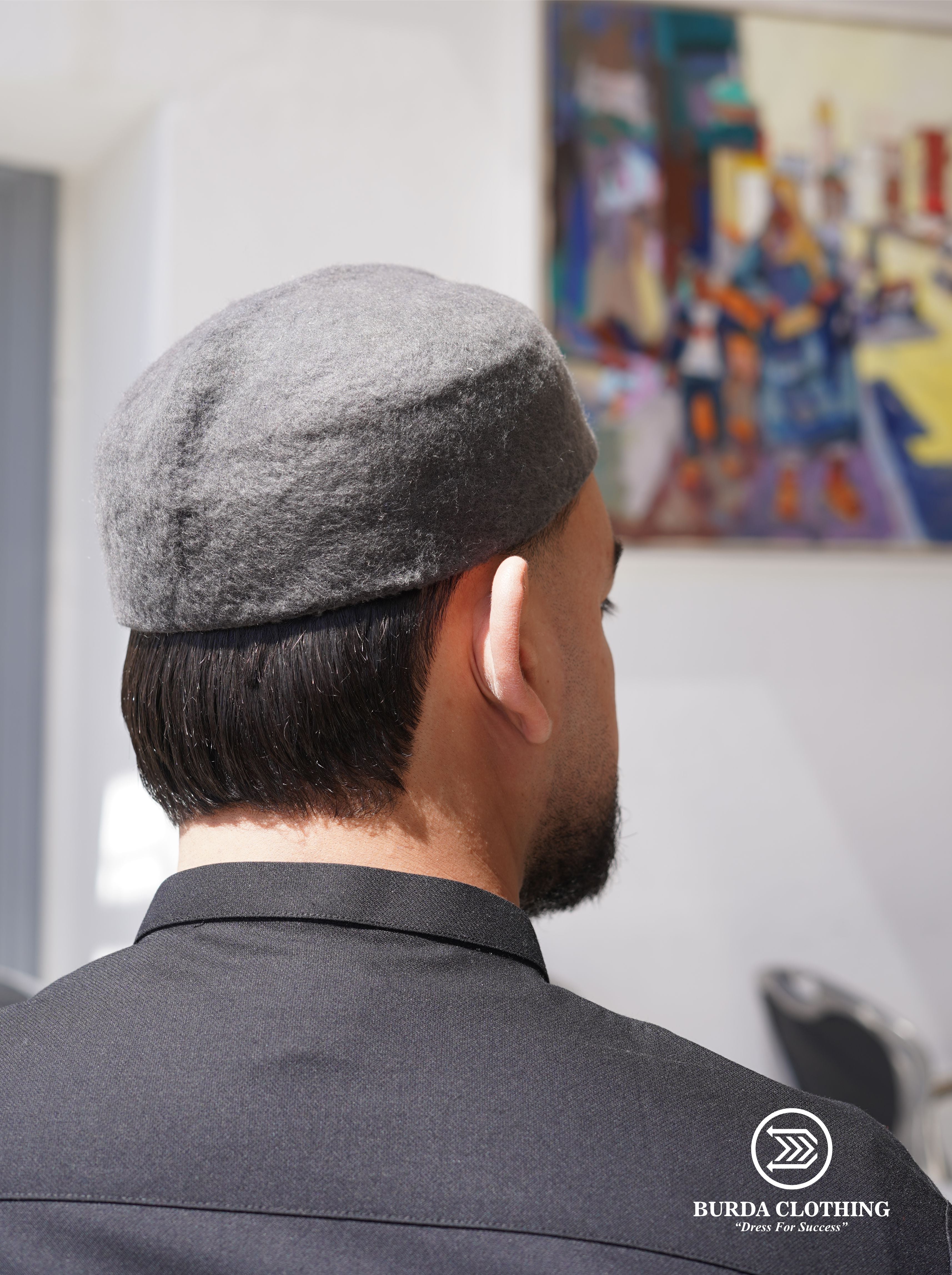 Chechia Hat- Dark Gray by Burdaclothing
