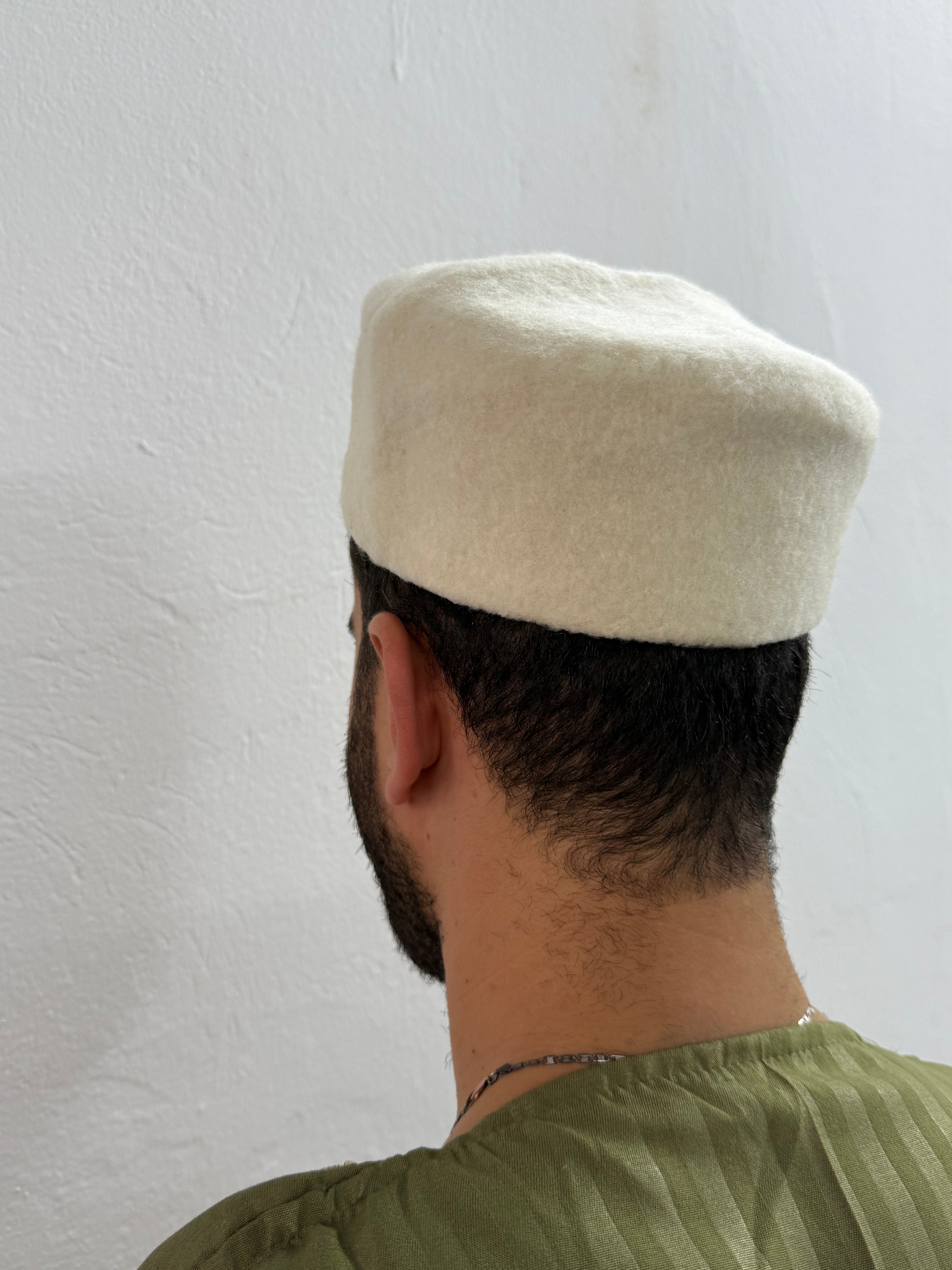 Chechia Hat- Off White by Burdaclothing