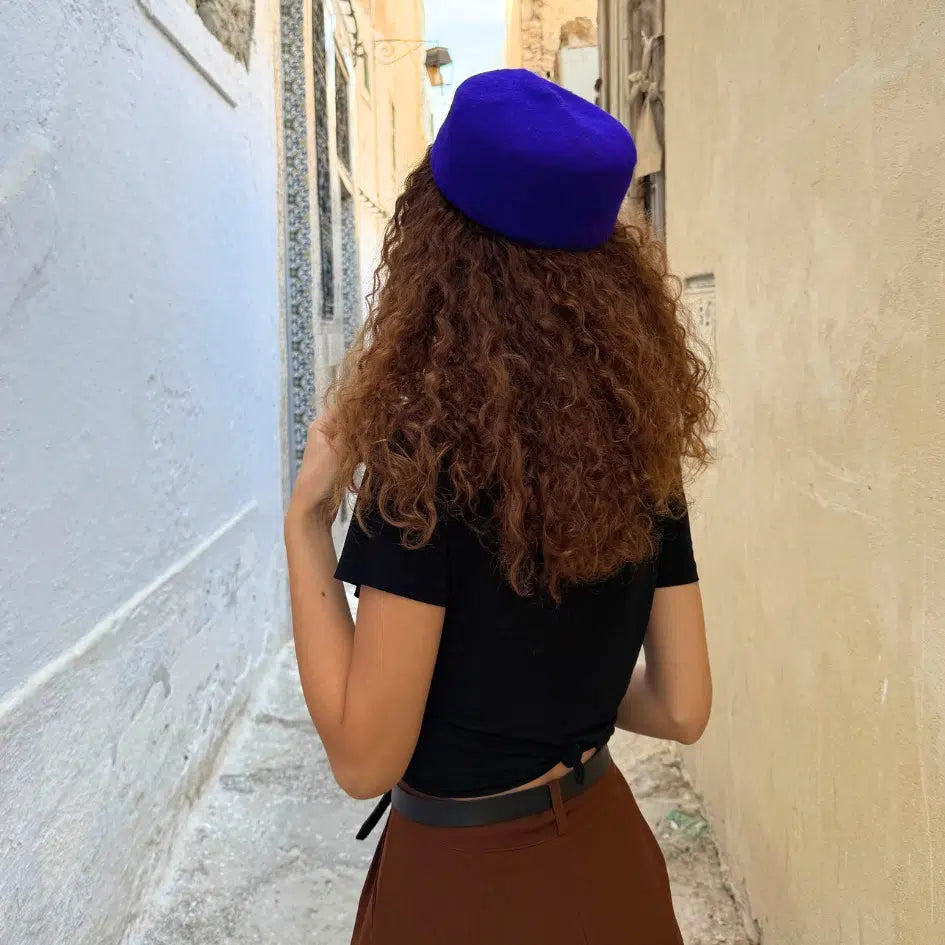 Chechia Hat - Royal Blue by Burdaclothing