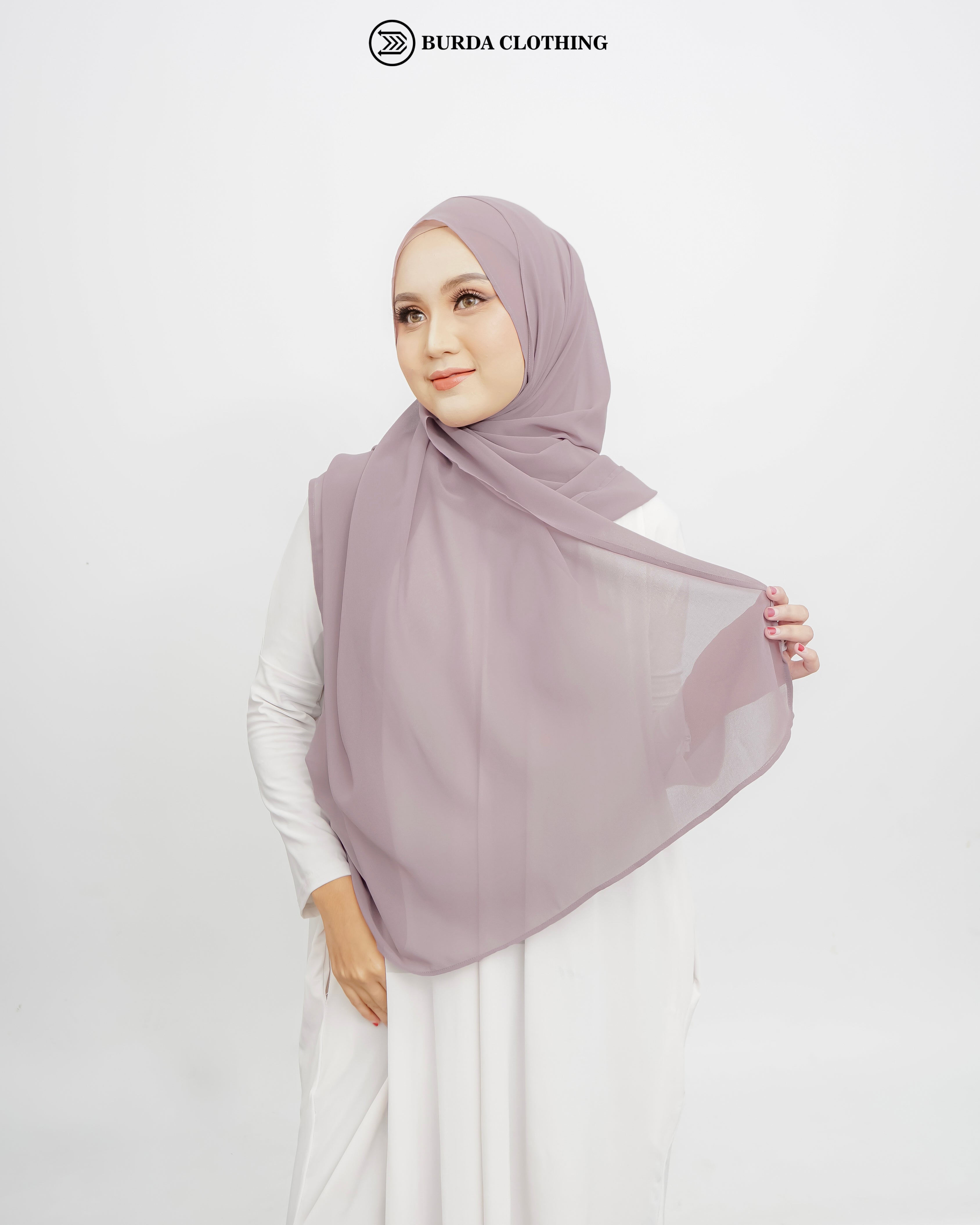 Chiffon Hijab Muted Purple by Burdaclothing