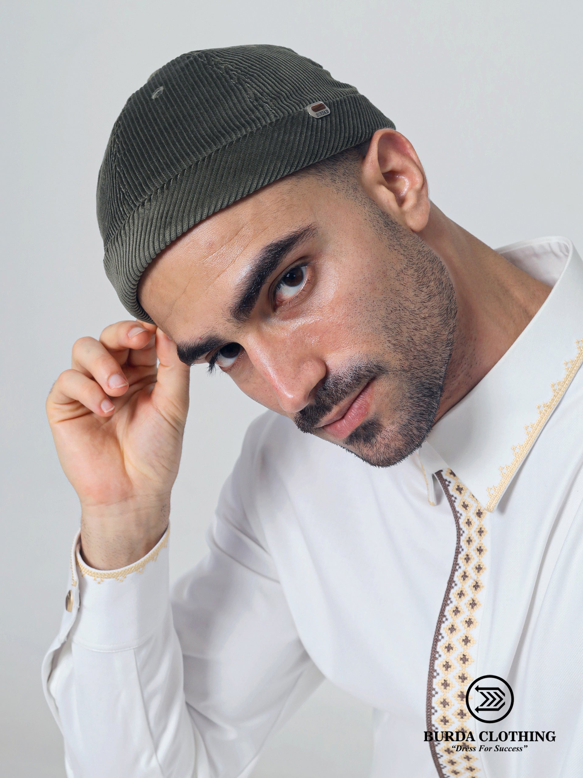 Corduroy Brimless Hat by Burdaclothing