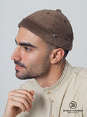 Corduroy Brimless Hat Brown by Burdaclothing