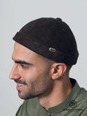 Corduroy Brimless Hat Dark Brown by Burdaclothing