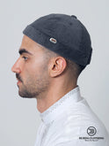 Corduroy Brimless Hat Dark Gray by Burdaclothing