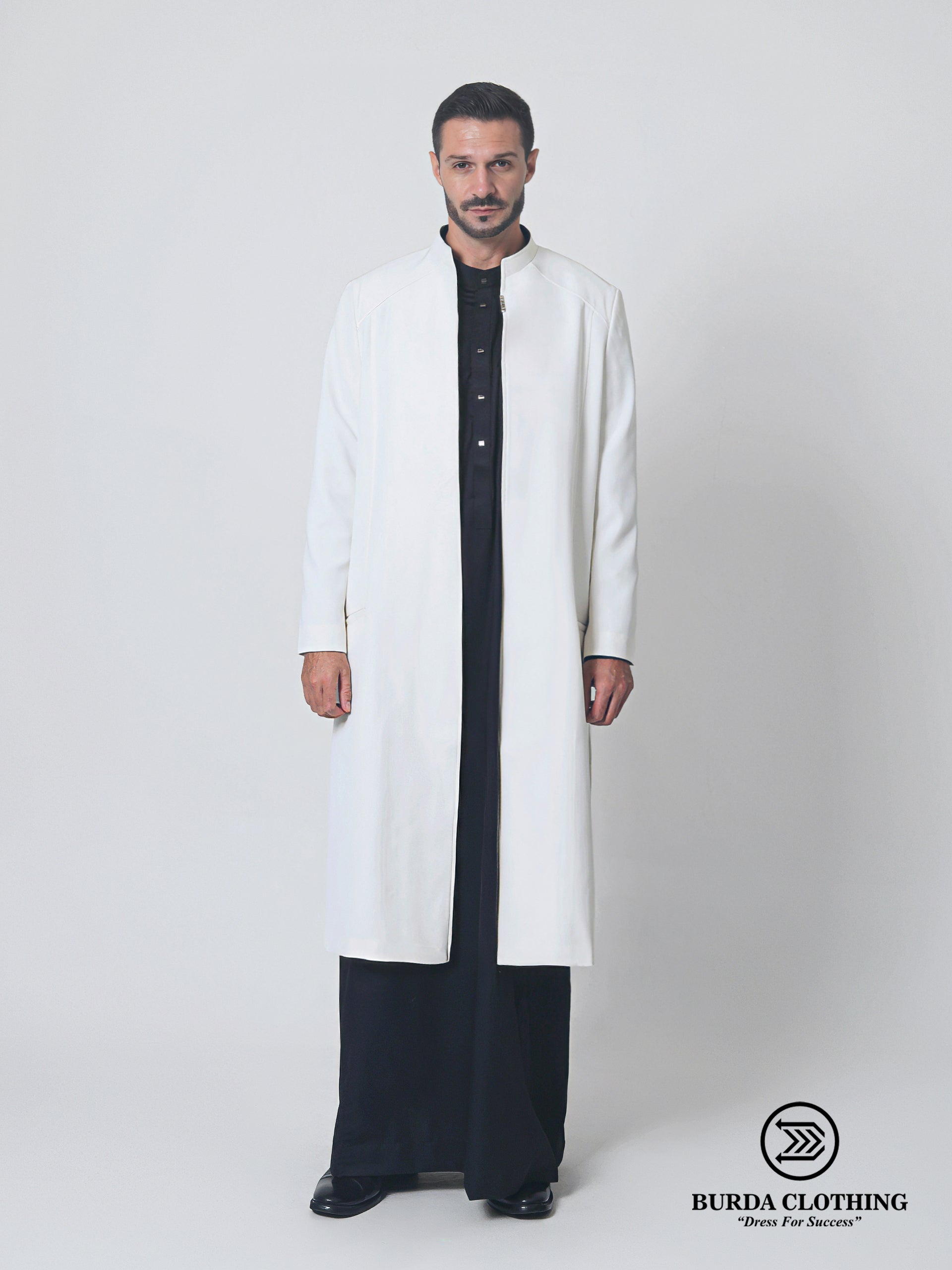 Cream Long Coat by Burdaclothing