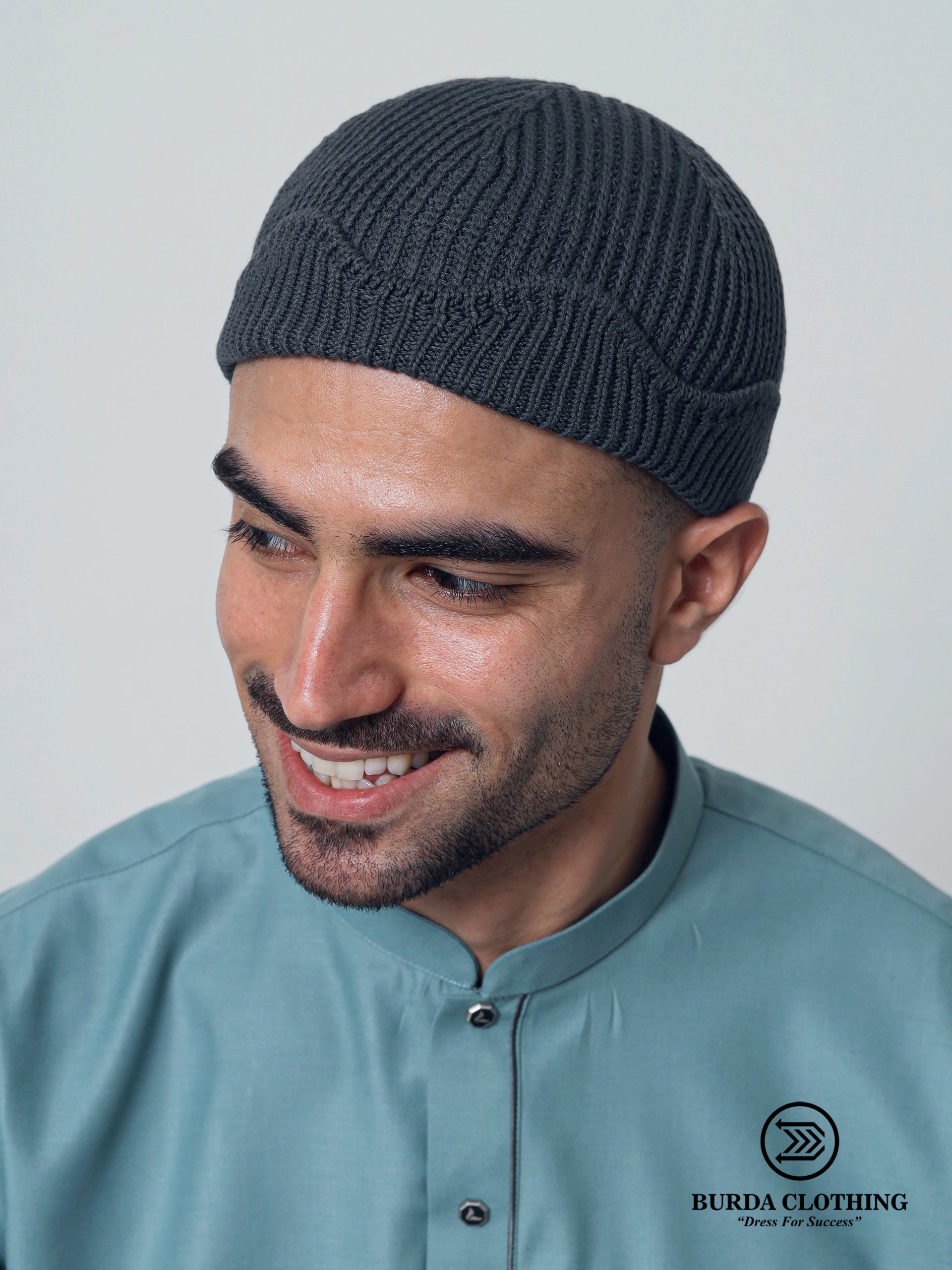 Dark Gray Sailor Beanie by Burdaclothing