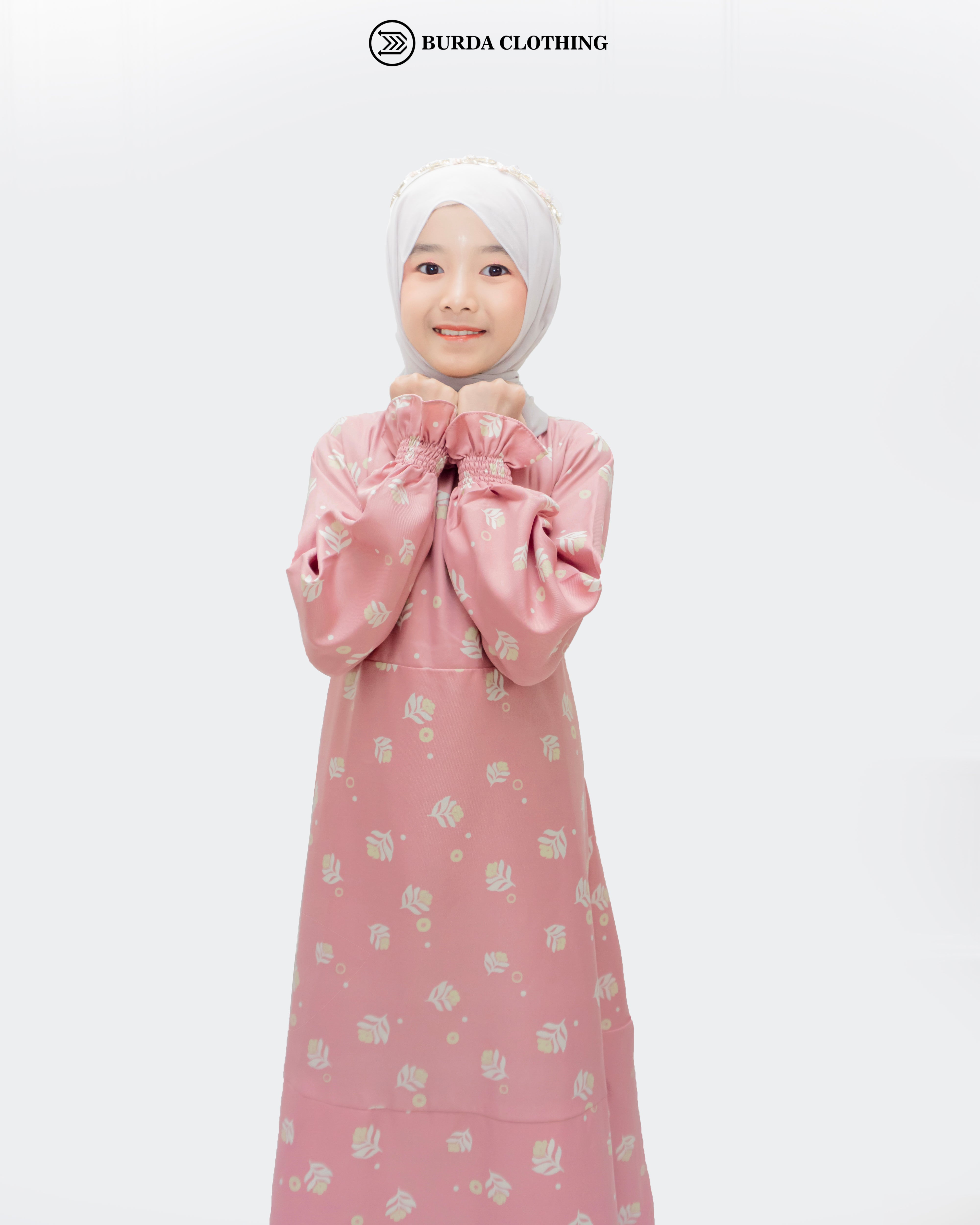 Burdaclothing Dress Kids Floral Pink Dress