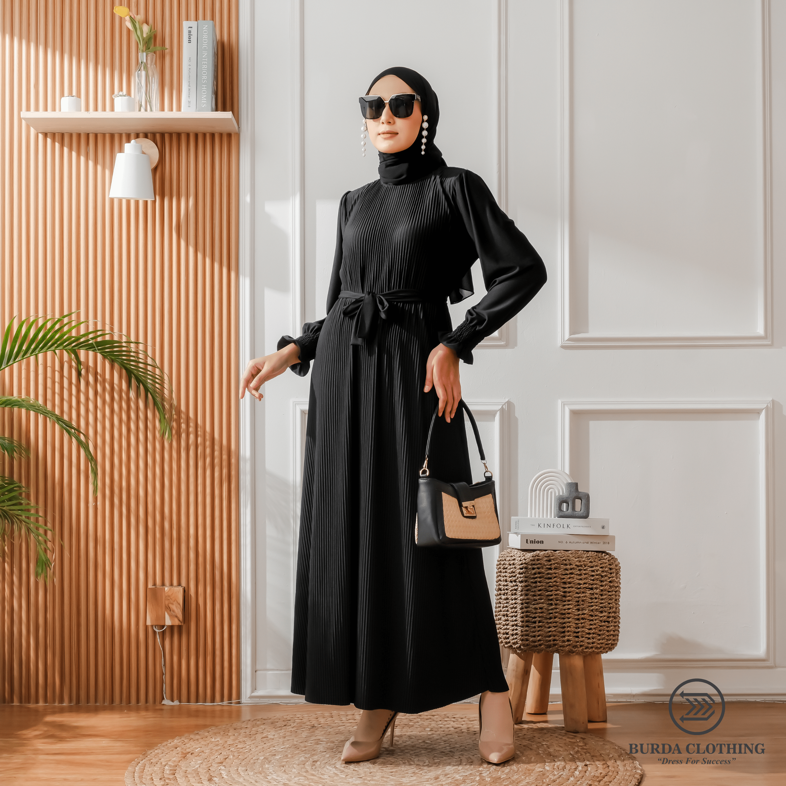 Burdaclothing Dress Women's Plain Dress Black