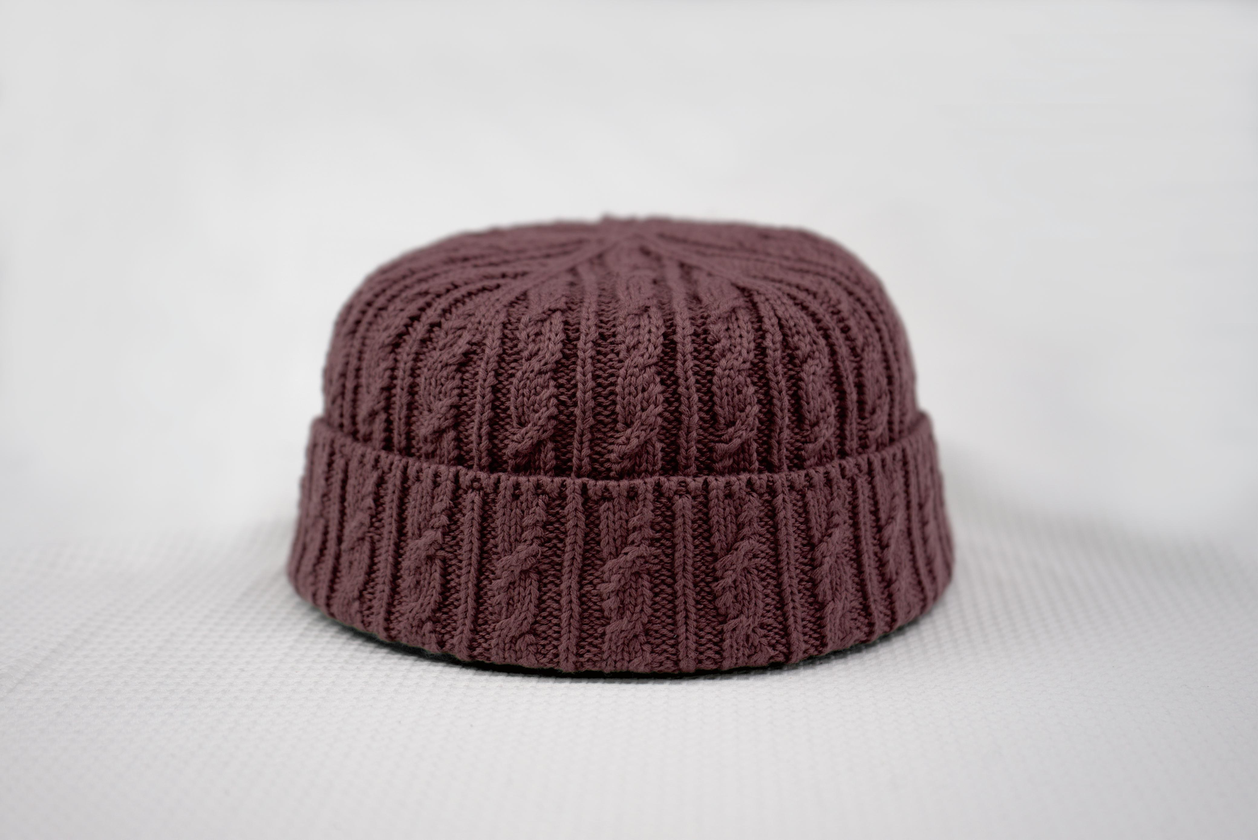 Folded Cable Design Beanie by Burdaclothing