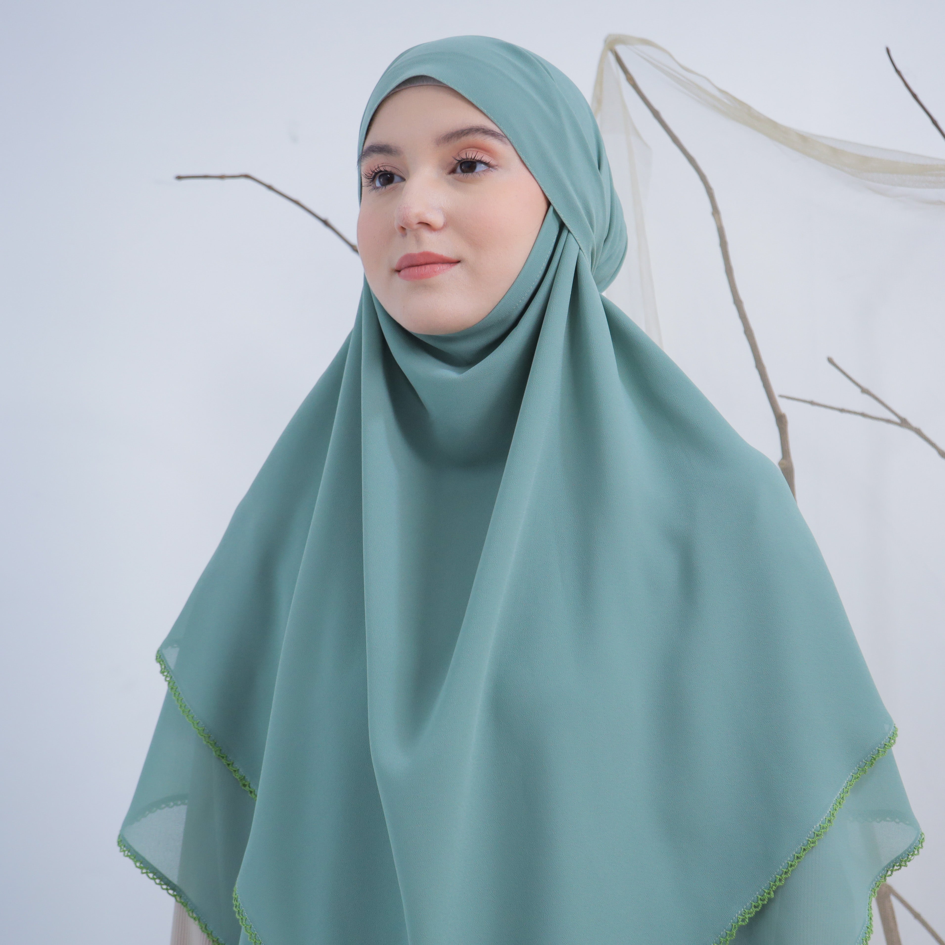 French Khimars Green by Burdaclothing