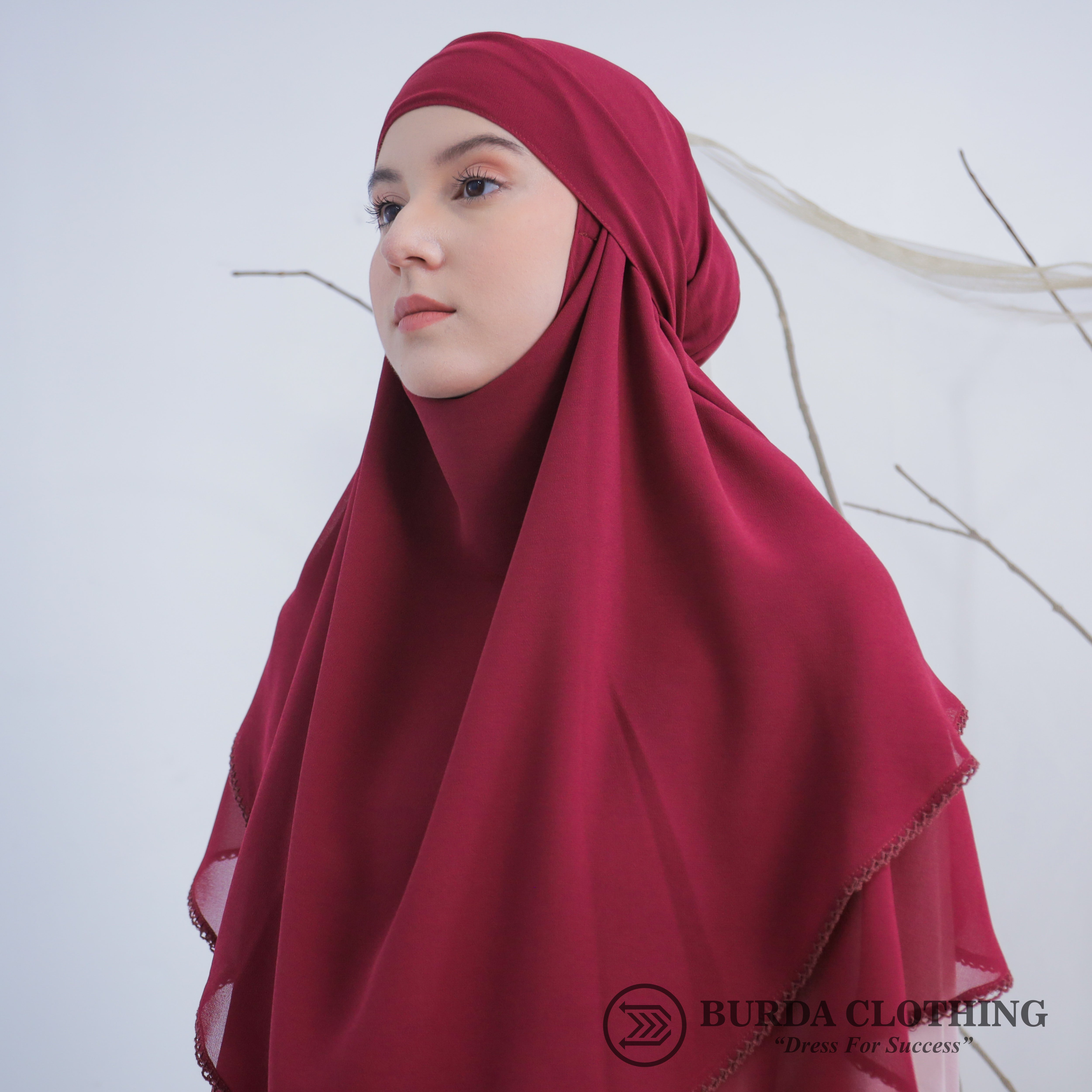 French Khimars Red by Burdaclothing