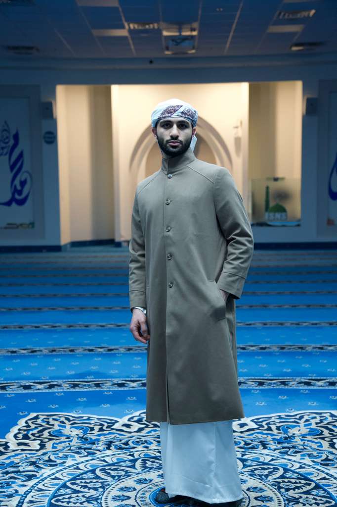 High Collar Light Brown Long Coat by burdaclothing