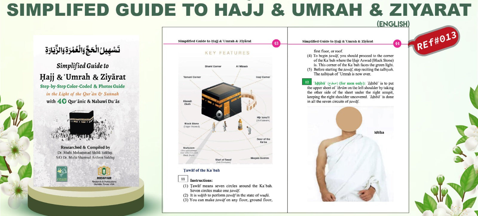 Ihram / Ehram for Hajj and Umrah Plus Umrah Guide Book combo Adult by burdaclothing