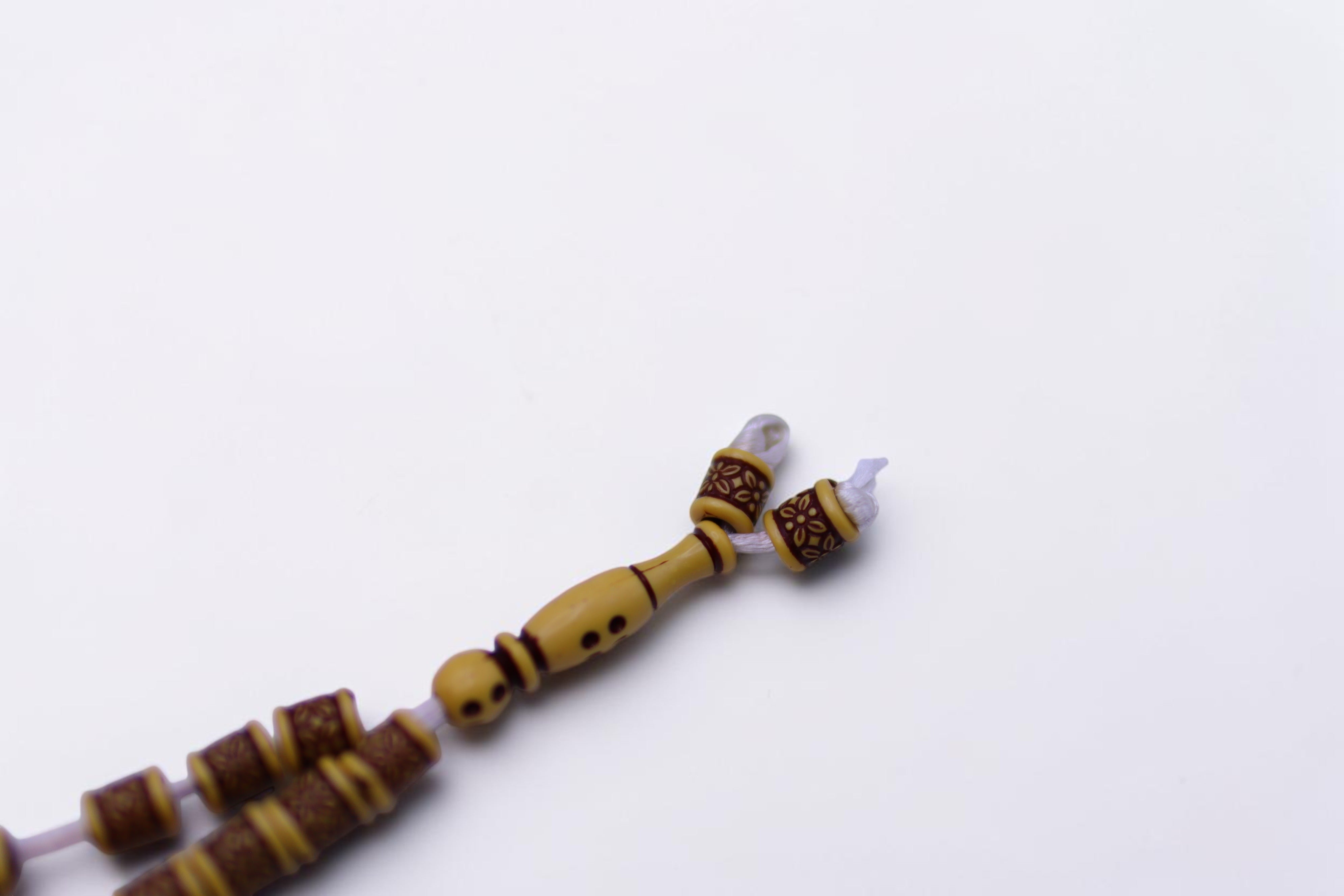 Islamic Tasbih Wooden 99 Count Polished Prayer Beads by Burdaclothing