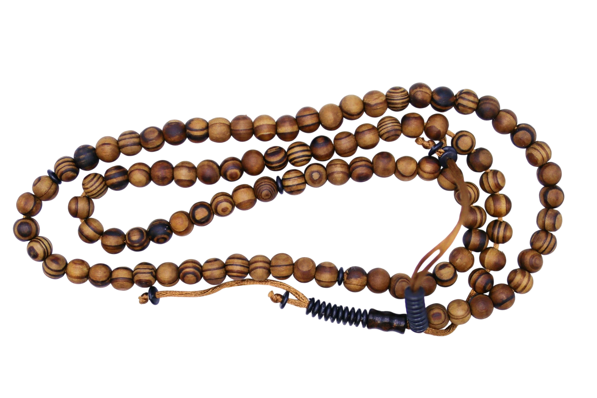 Islamic Tasbih Wooden 99 Count Polished Prayer Beads by Burdaclothing