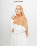 Jersey Hijab Dark Orange by Burdaclothing