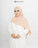 Jersey Hijab Light Orange by Burdaclothing