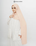 Jersey Hijab Light Peach by Burdaclothing