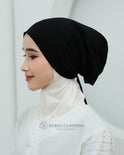 Jersey Hijab Undercap / Underscarves Black by Burdaclothing