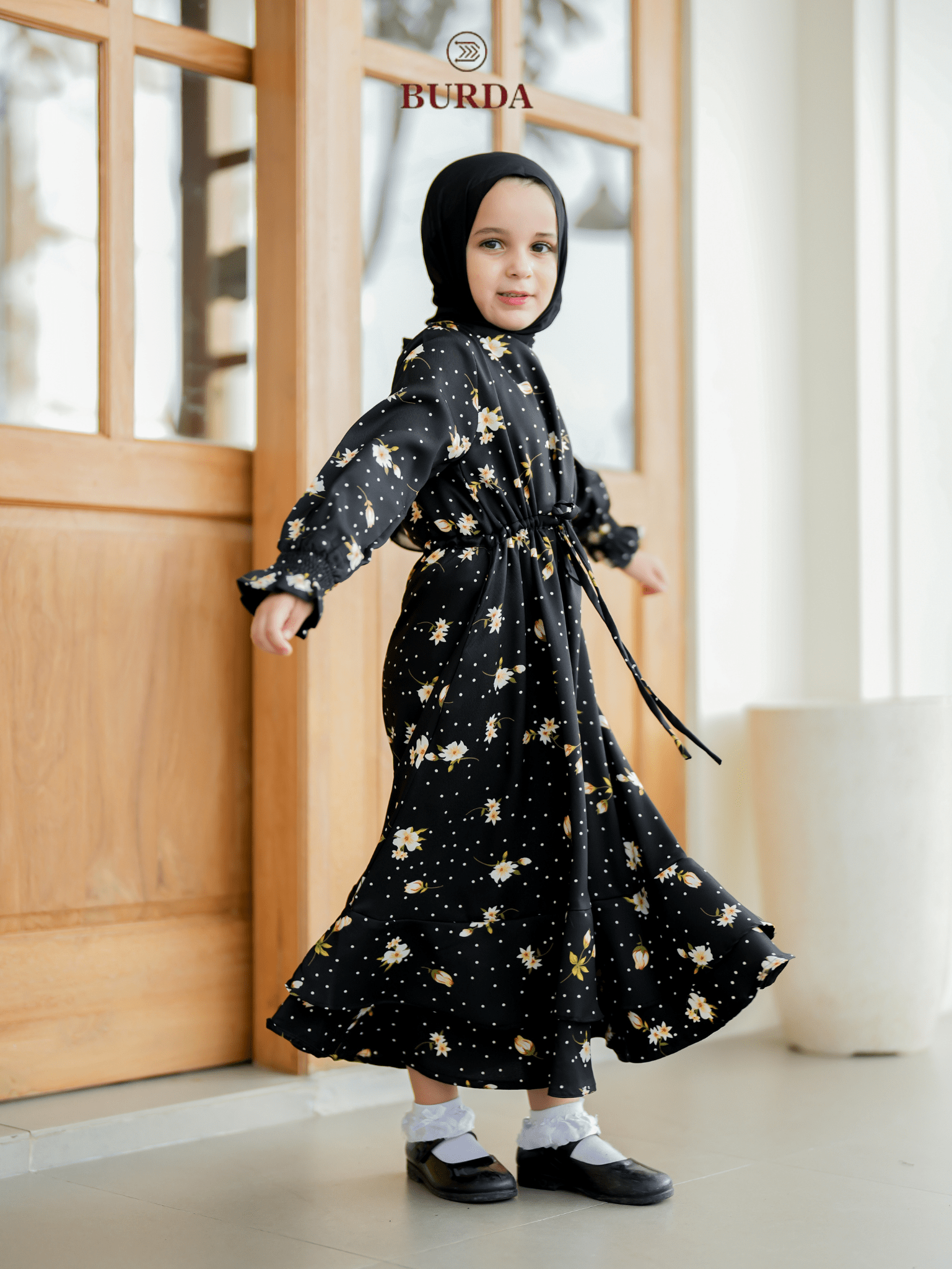 Burdaclothing Kid's Black Floral Dress (Copy) (Copy)