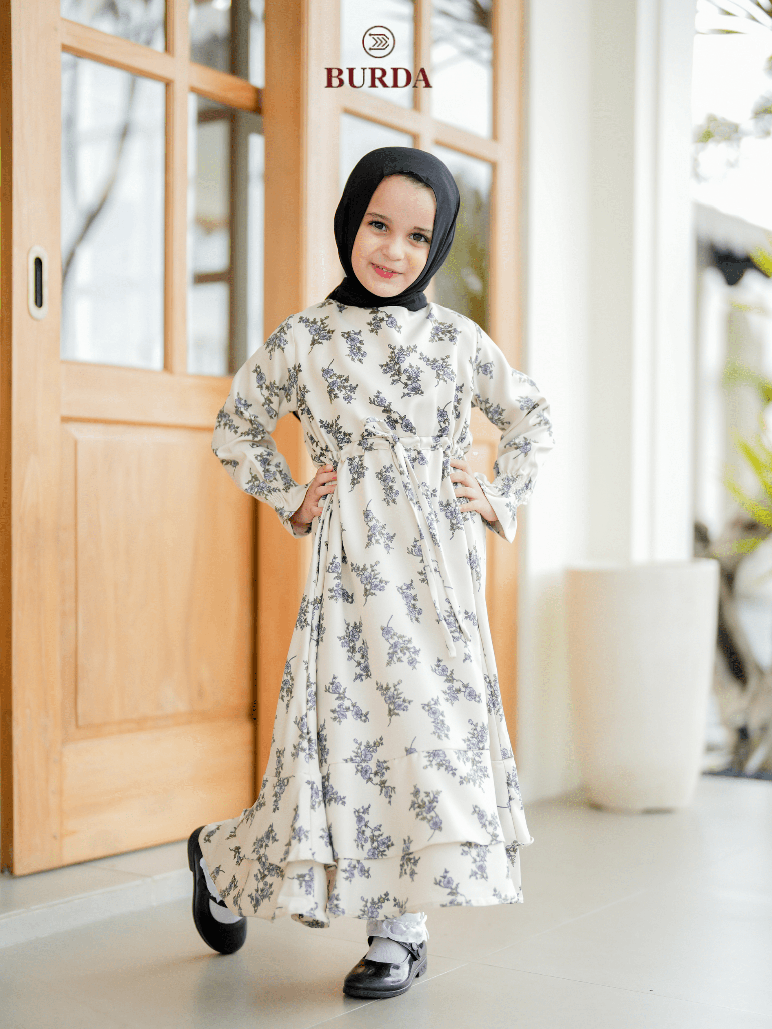 Burdaclothing Kid's Bone Floral Dress