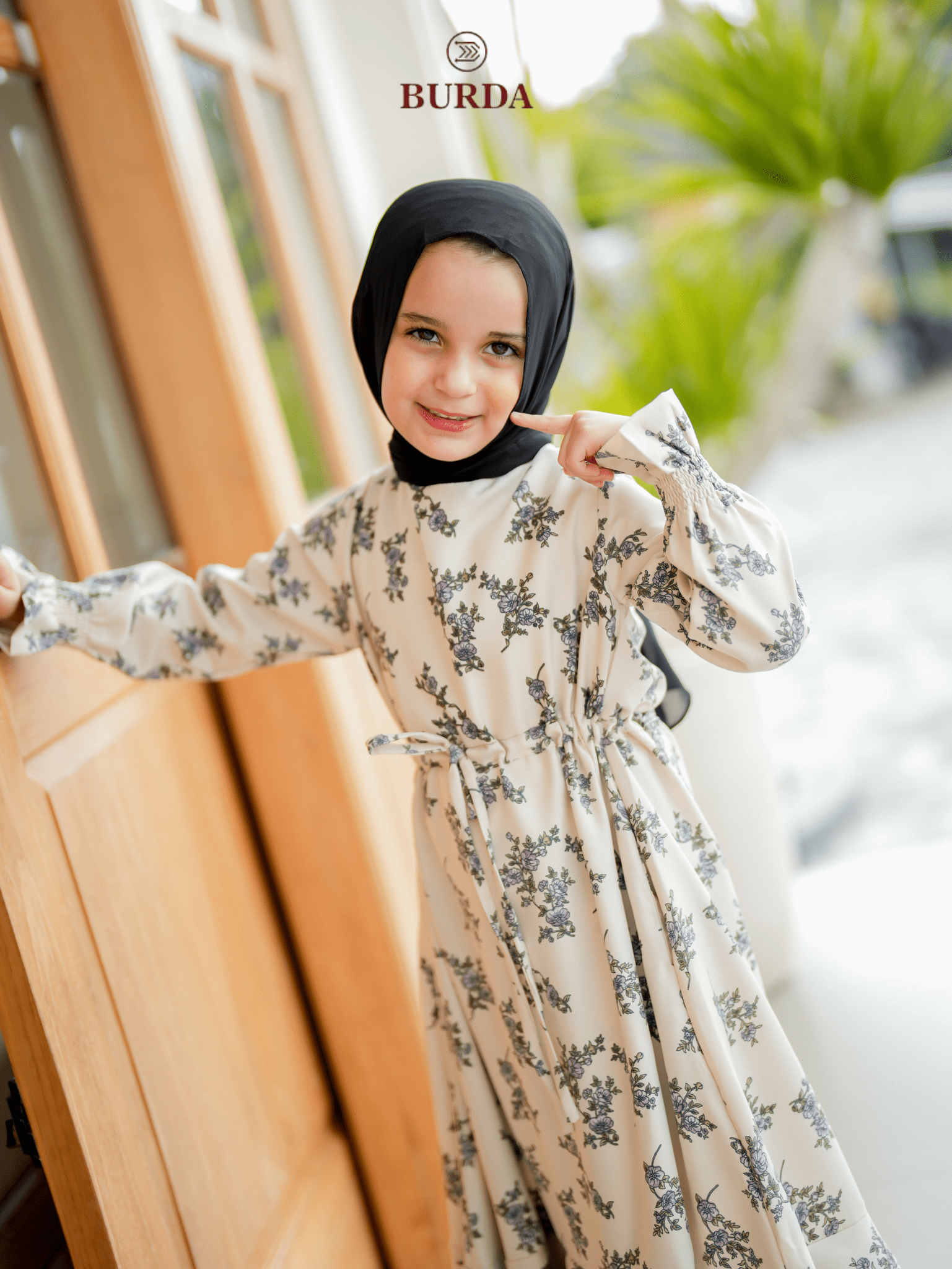 Burdaclothing Kid's Bone Floral Dress