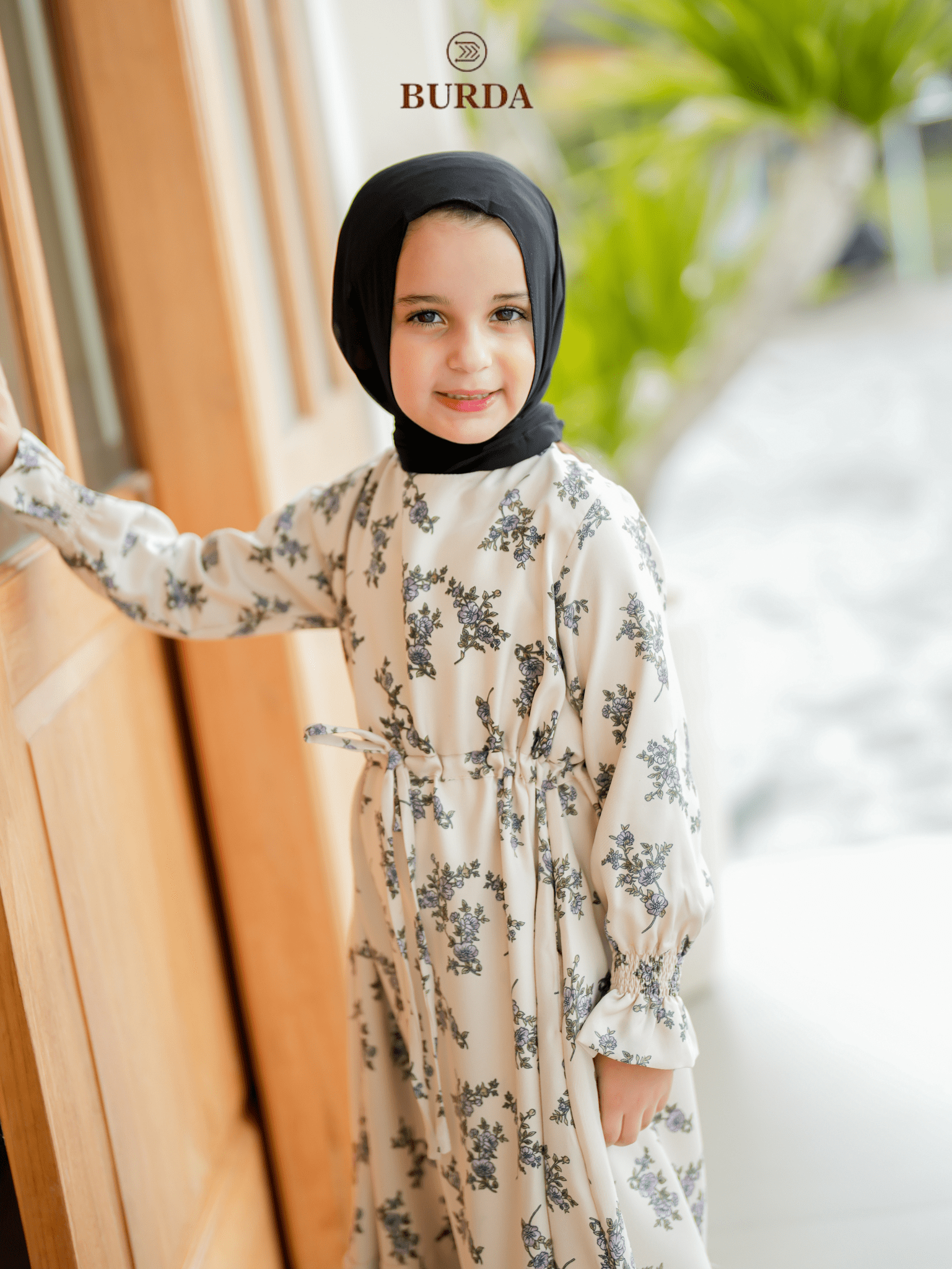 Burdaclothing Kid's Bone Floral Dress