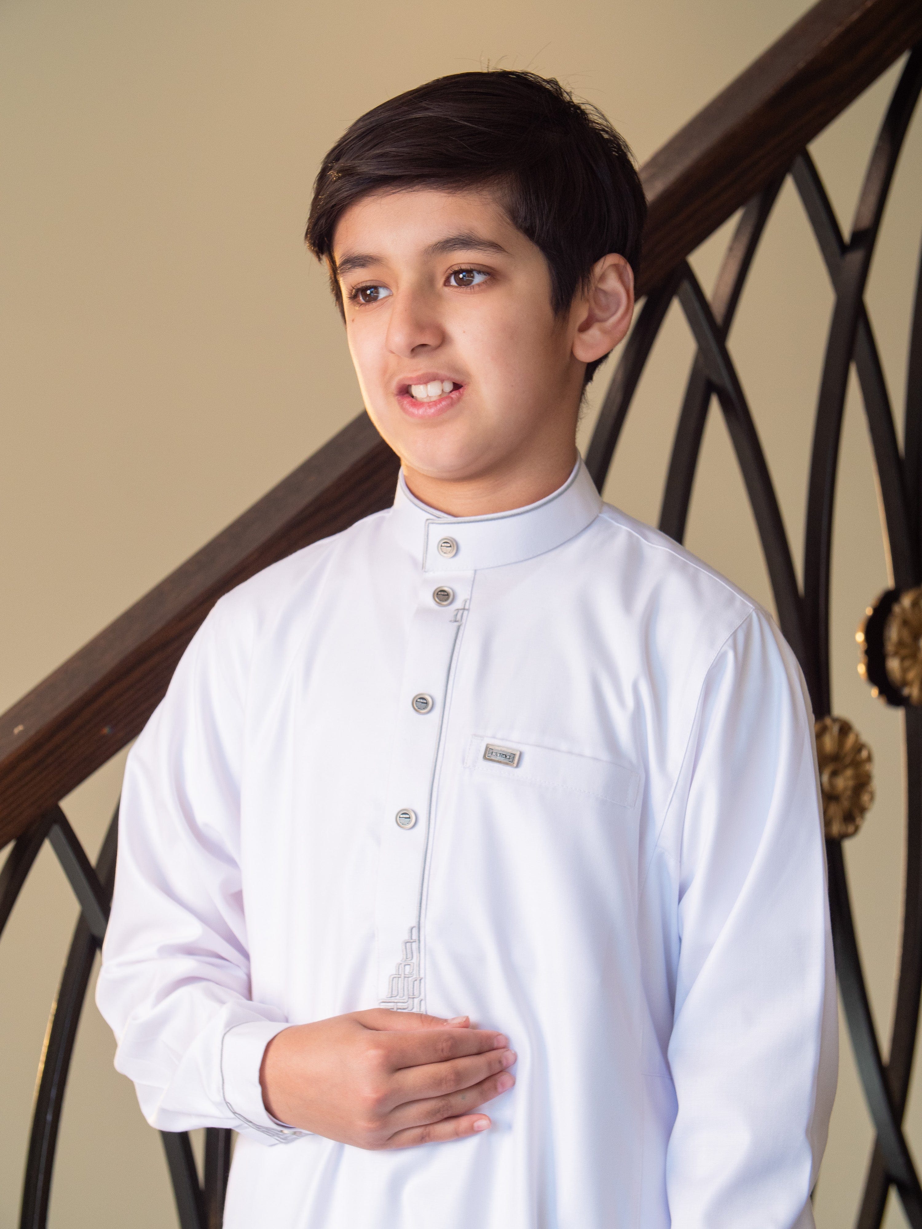 burdaclothing Kids Premium Thobe 114B White (Father & Son)