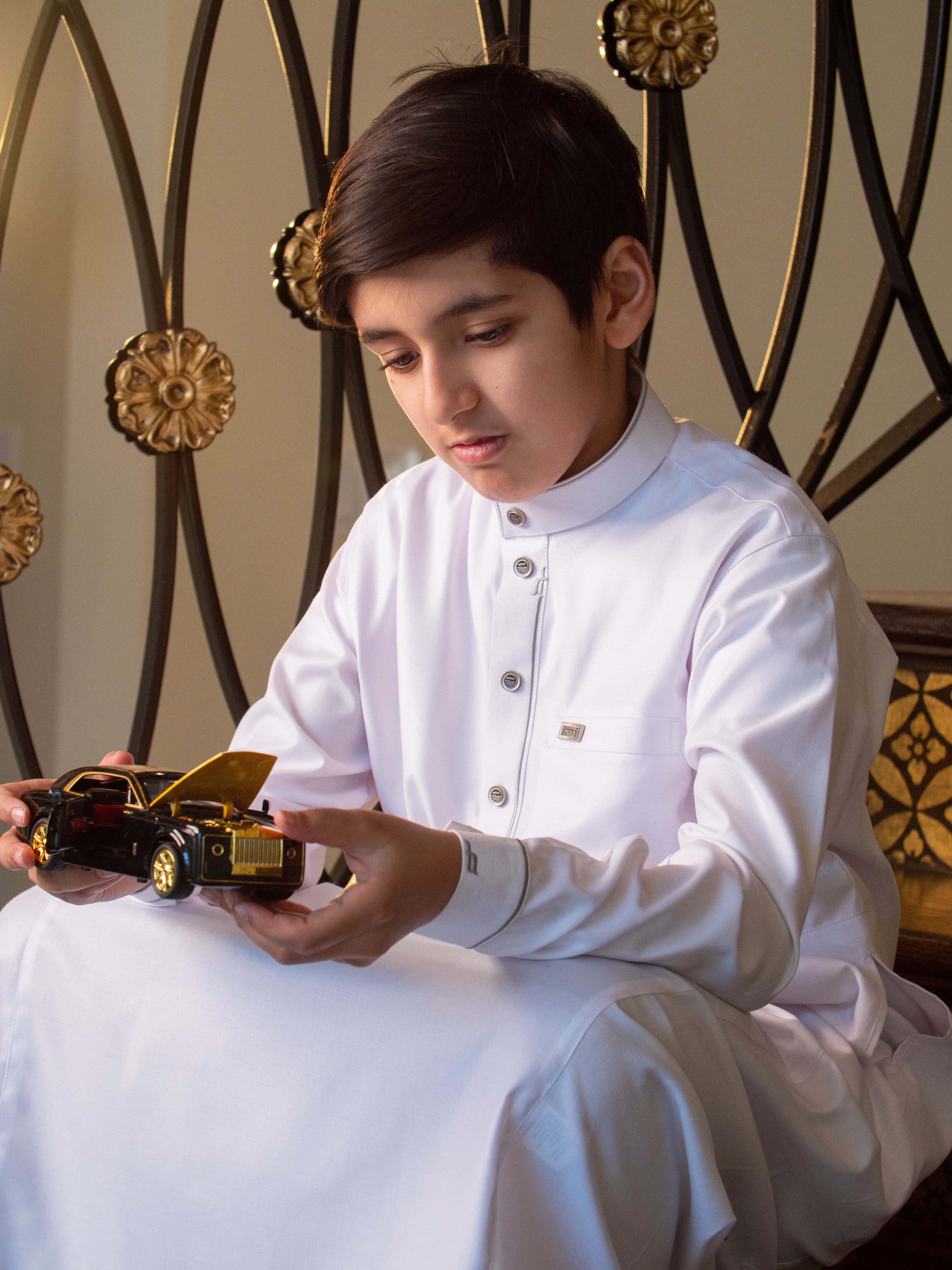 burdaclothing Kids Premium Thobe 114B White (Father & Son)