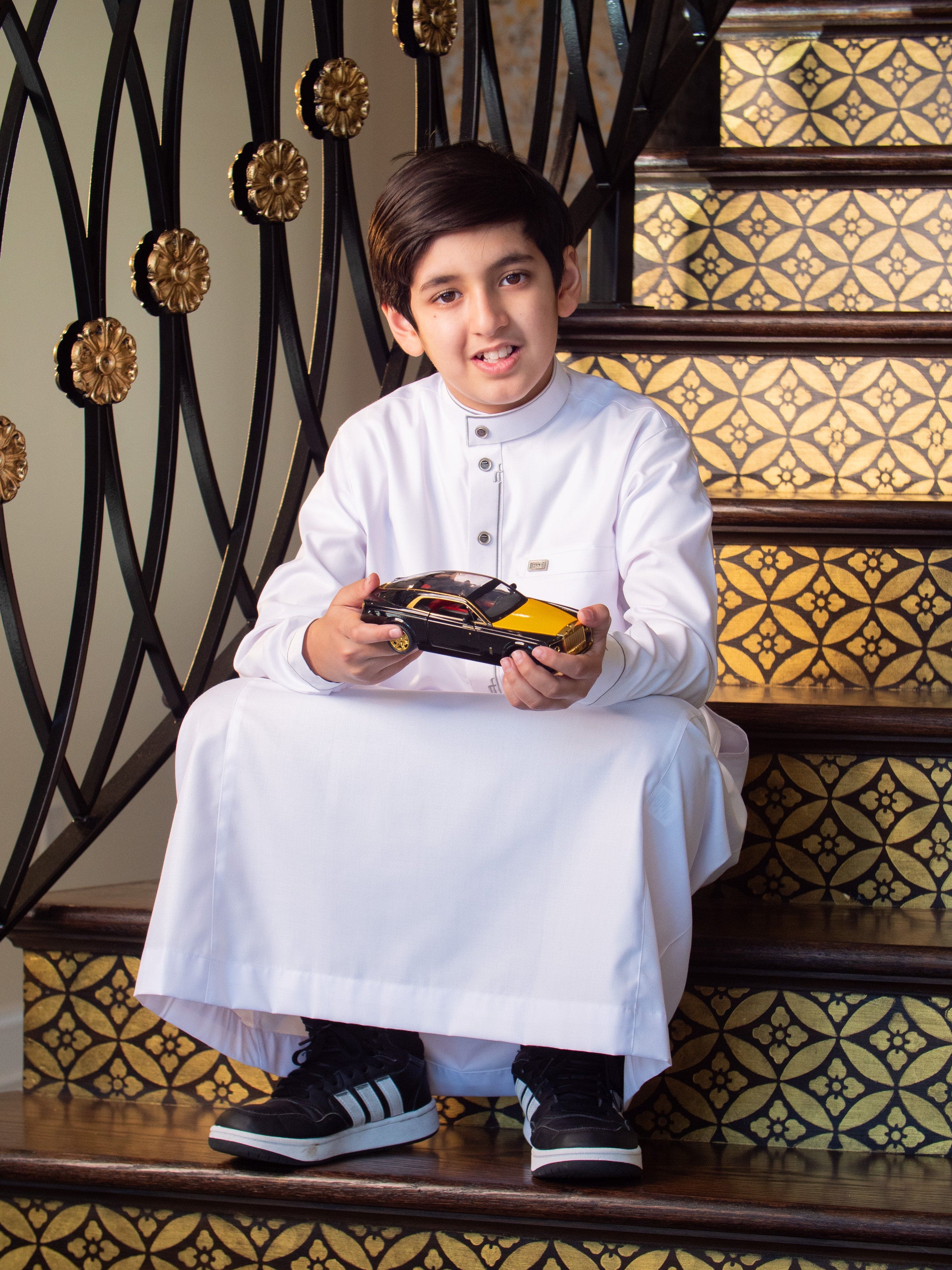 burdaclothing Kids Premium Thobe 114B White (Father & Son)