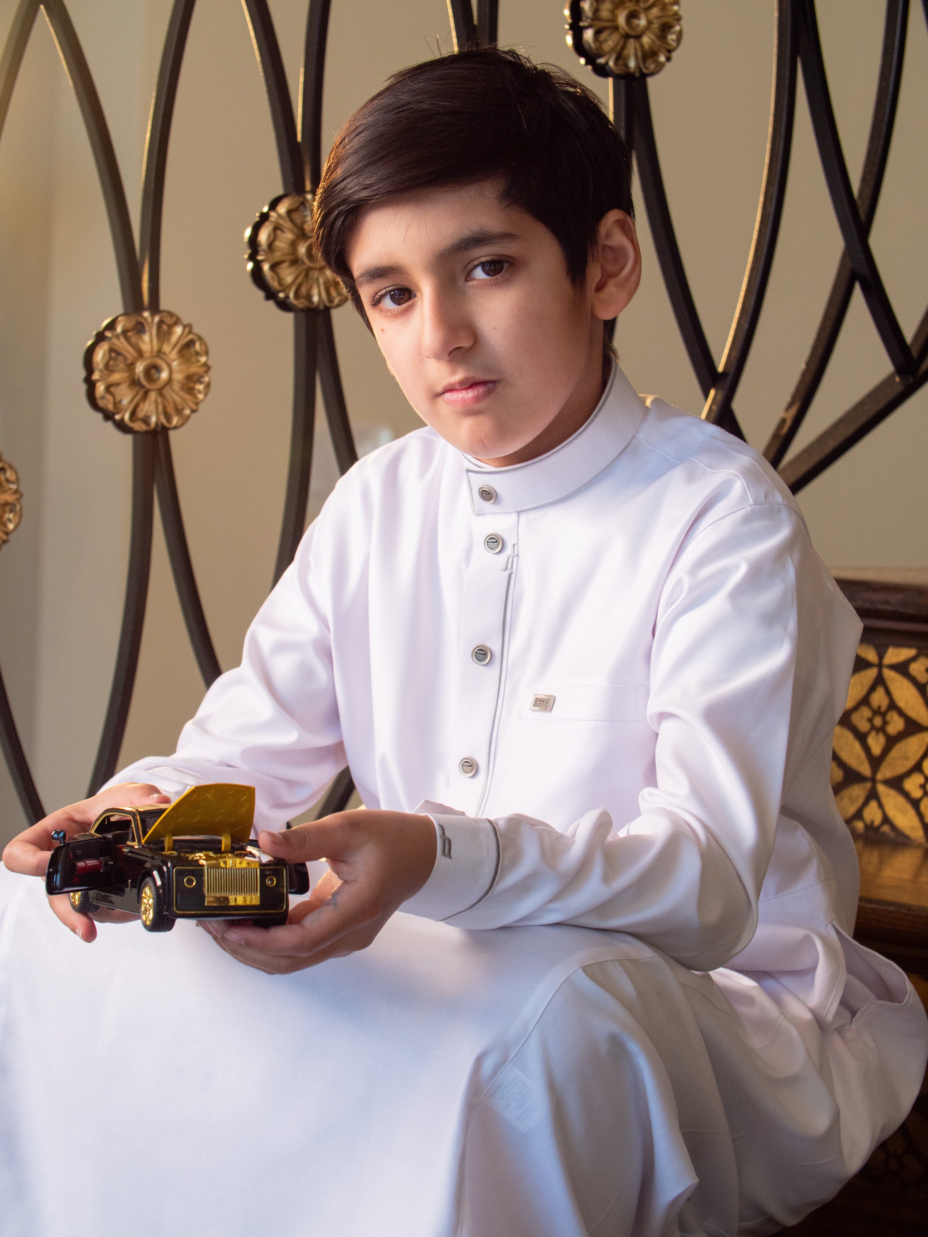 burdaclothing Kids Premium Thobe 114B White (Father & Son)