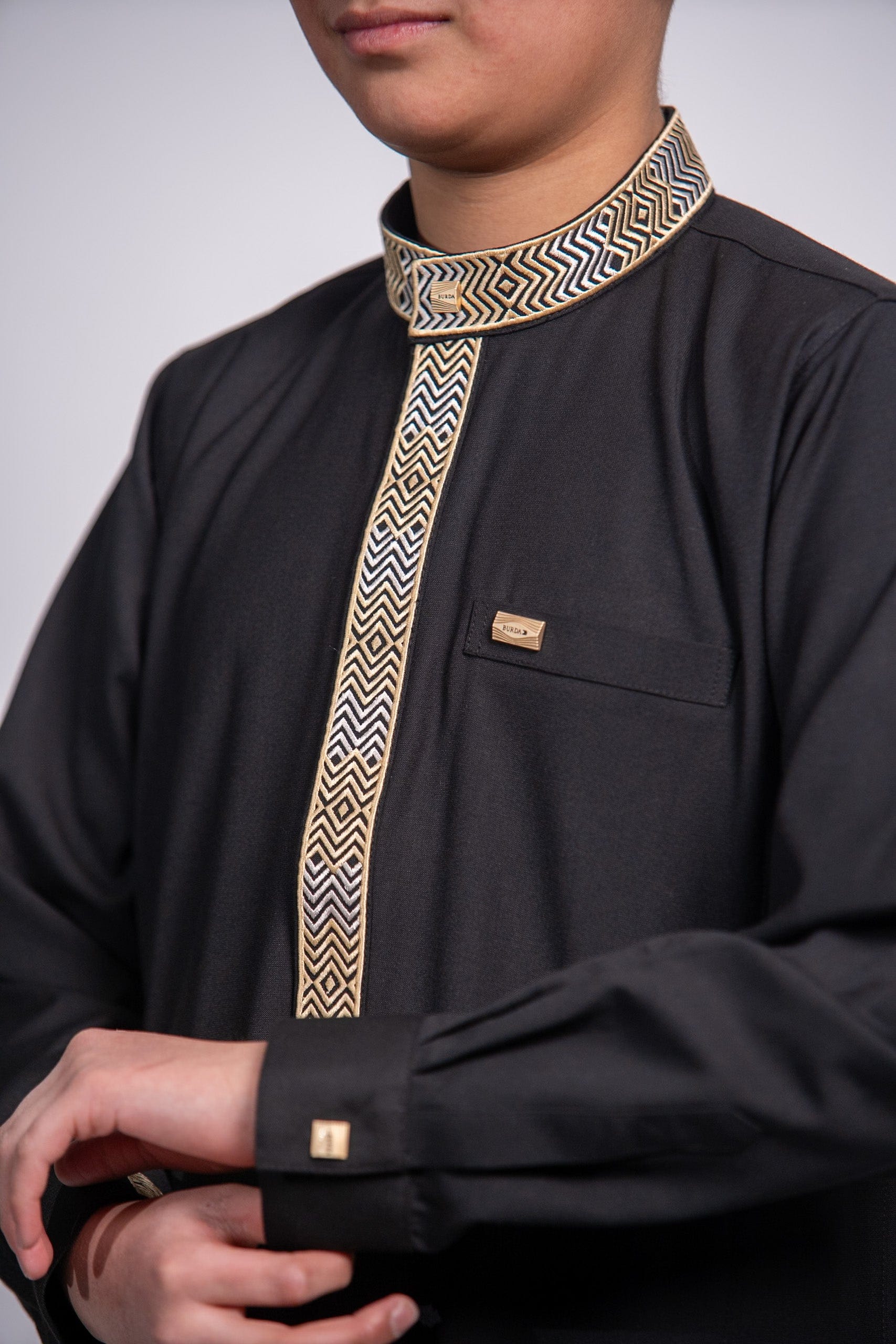 Burdaclothing Kids Premium Thobe 215 Black (Father & Son)