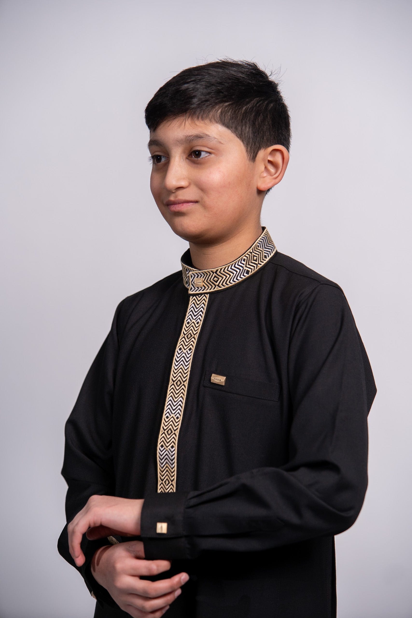 Burdaclothing Kids Premium Thobe 215 Black (Father & Son)