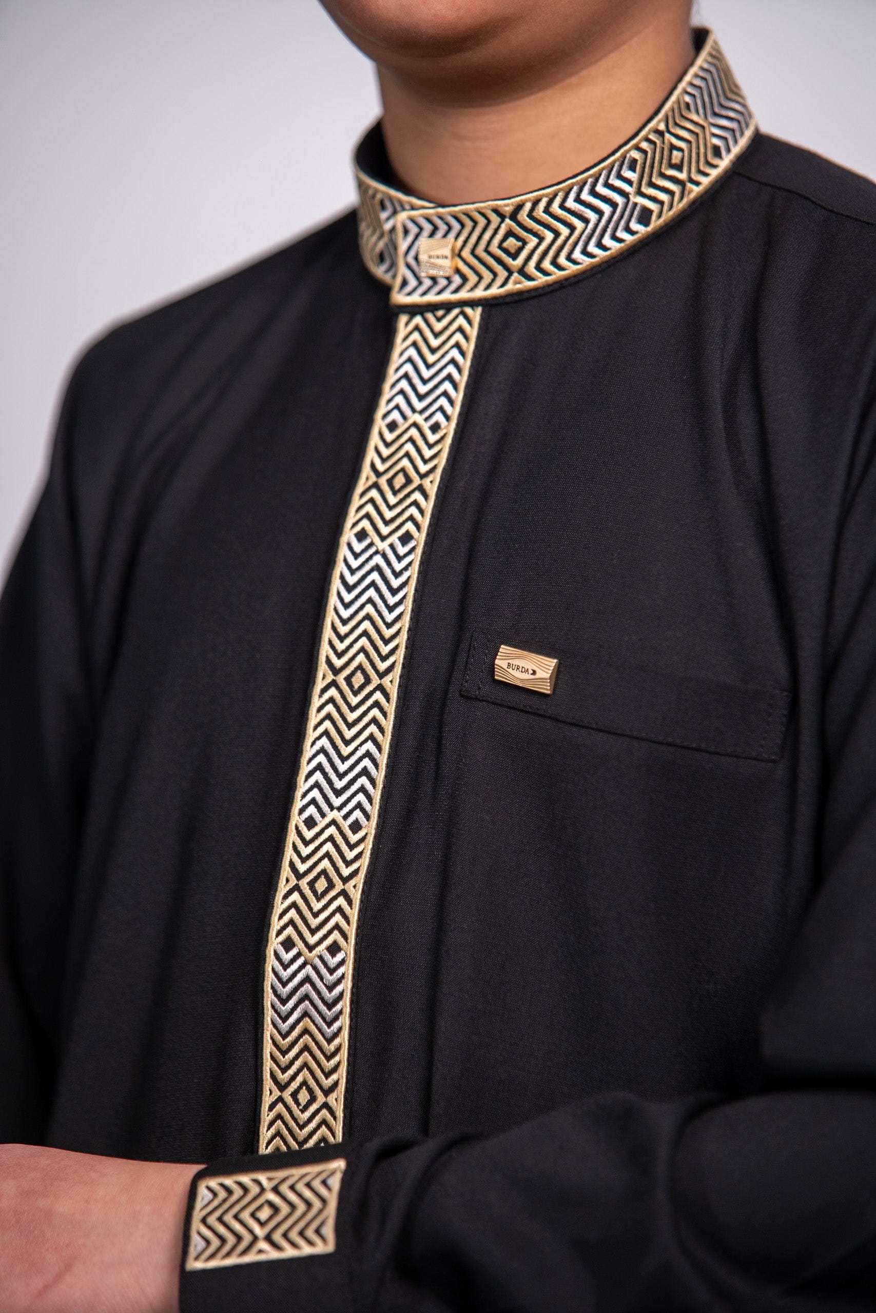 Burdaclothing Kids Premium Thobe 215 Black (Father & Son)