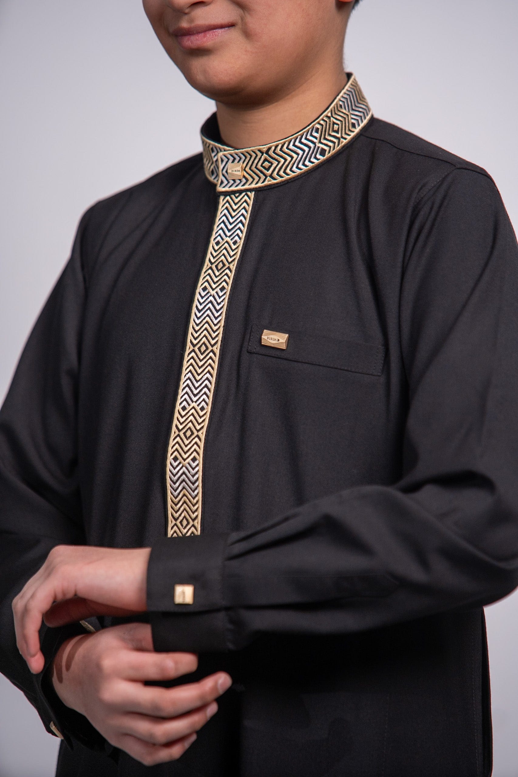 Burdaclothing Kids Premium Thobe 215 Black (Father & Son)